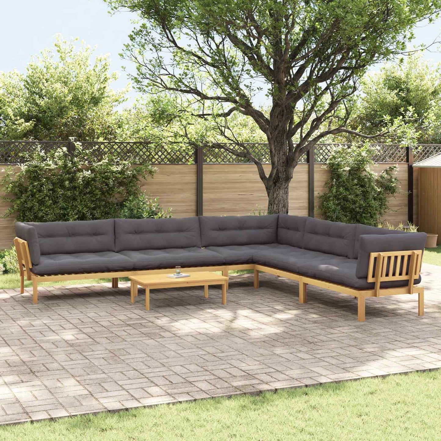 6 Stück Garten Pallet Sofa Einheiten Massivholz Akazie
