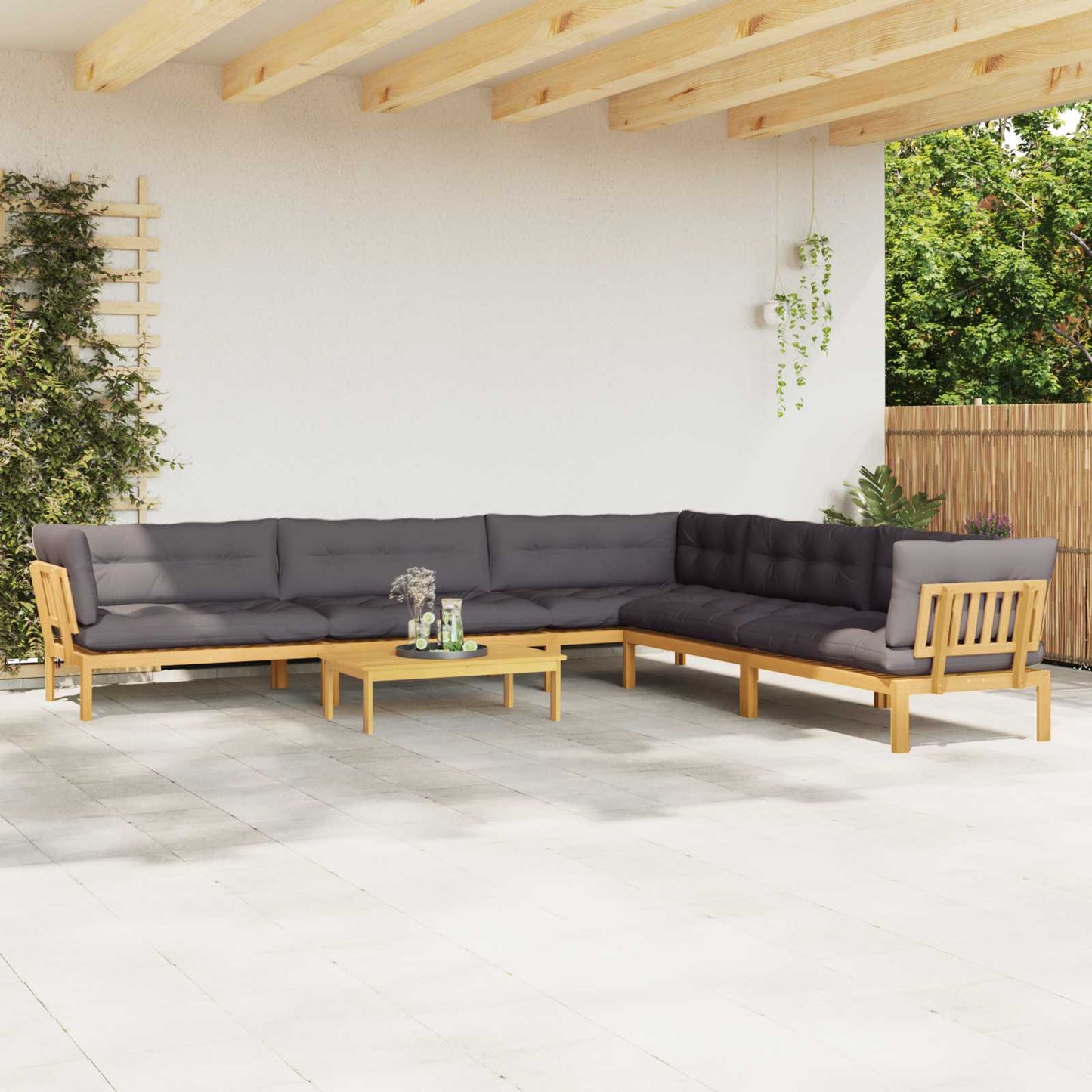 6 Stück Garten Pallet Sofa Einheiten Massivholz Akazie