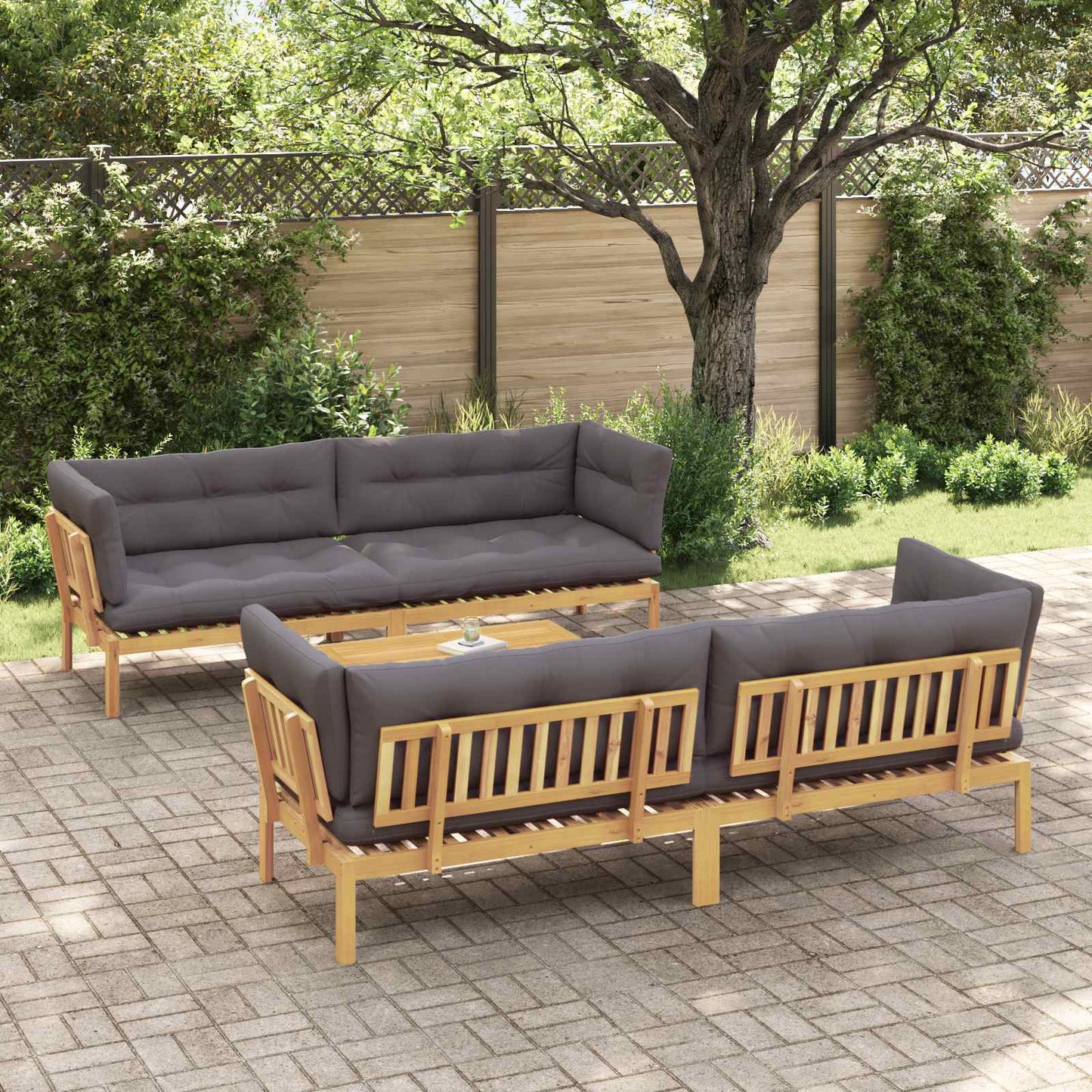 5 Stück Garten Pallet Sofa Einheiten Massivholz Akazie