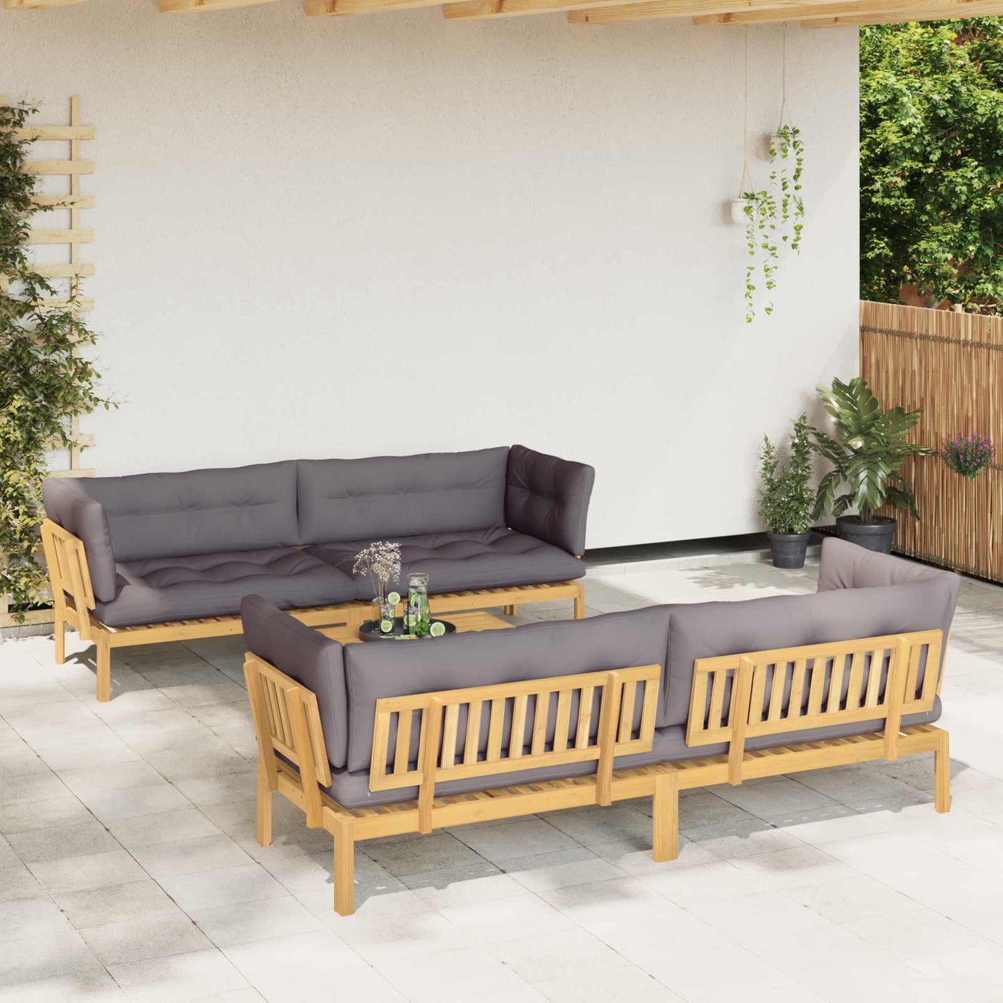 5 Stück Garten Pallet Sofa Einheiten Massivholz Akazie