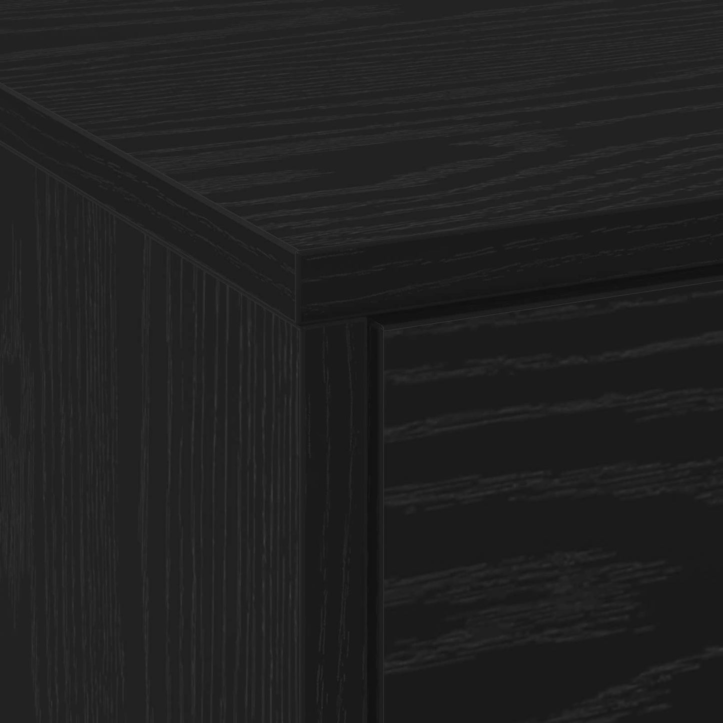 TV-Schränk Schwarz Eichen-Optik 165 x 34 x 40 cm Holzwerkstoff