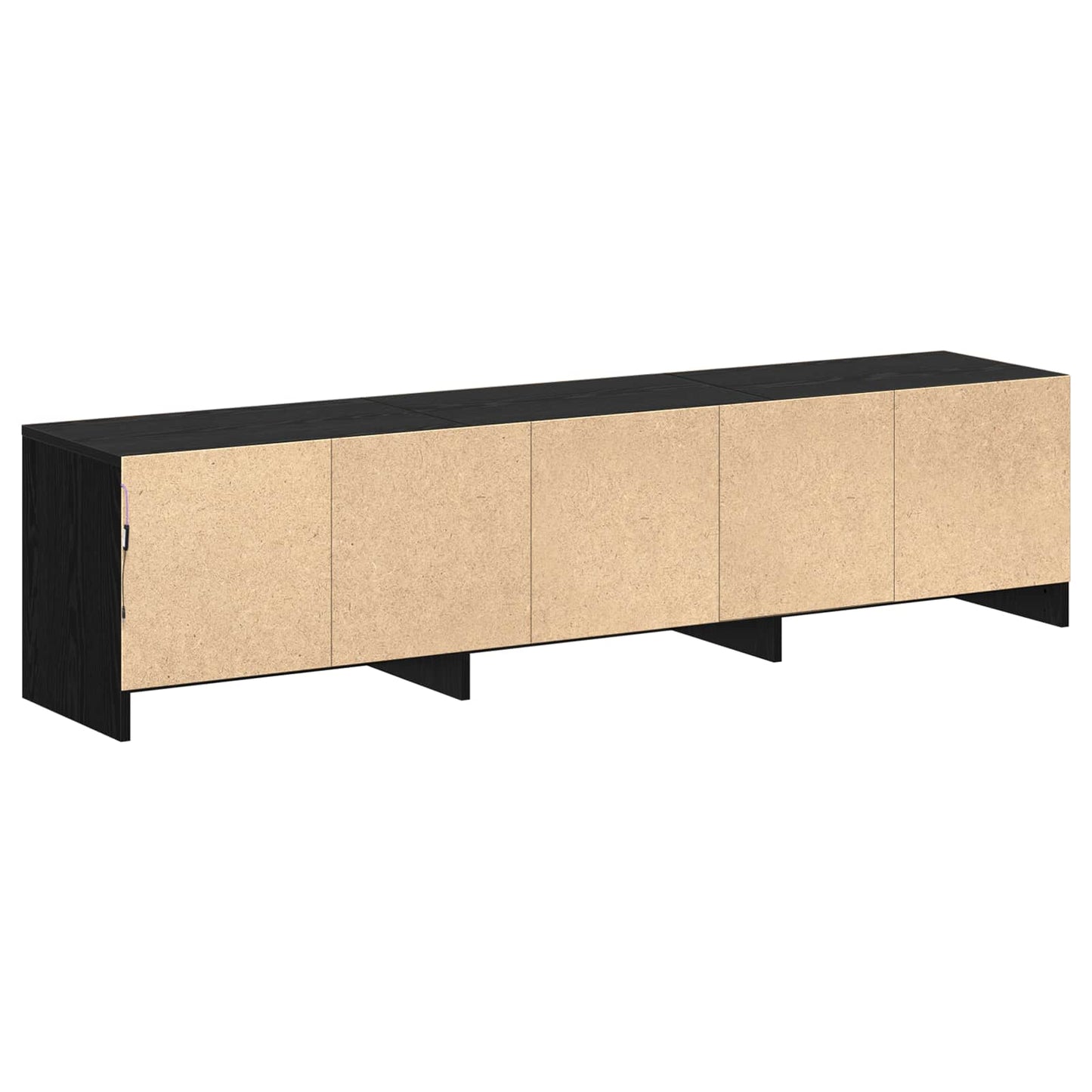 TV-Schränk Schwarz Eichen-Optik 165 x 34 x 40 cm Holzwerkstoff