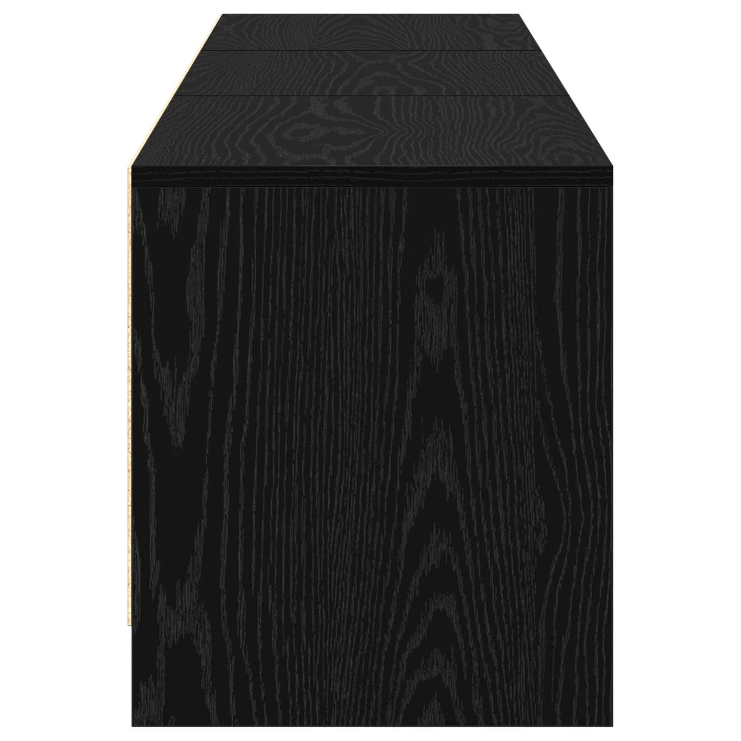 TV-Schränk Schwarz Eichen-Optik 165 x 34 x 40 cm Holzwerkstoff