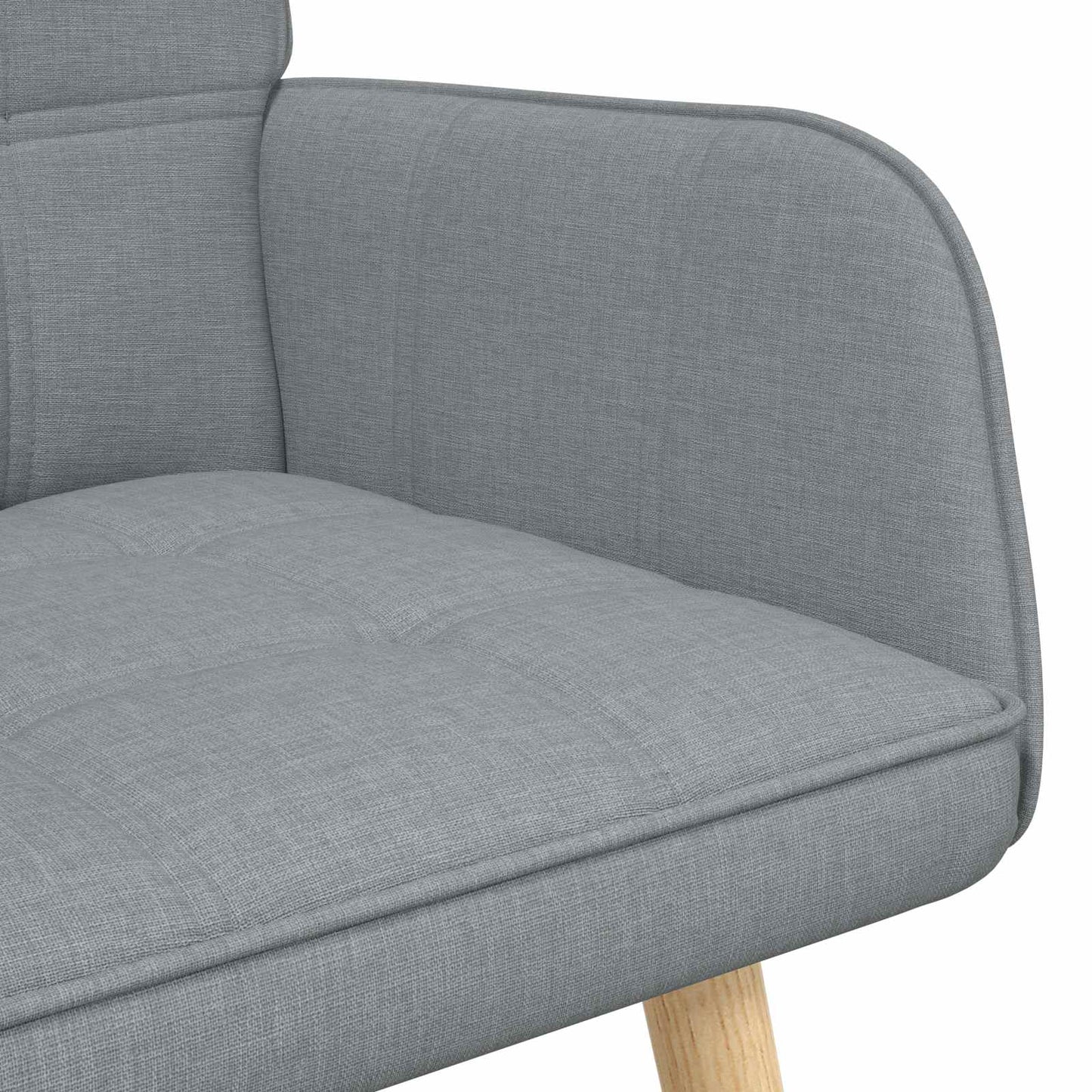 Zweisitzer Sofa Hellgrau 115 x 61 x 87 cm Stoff