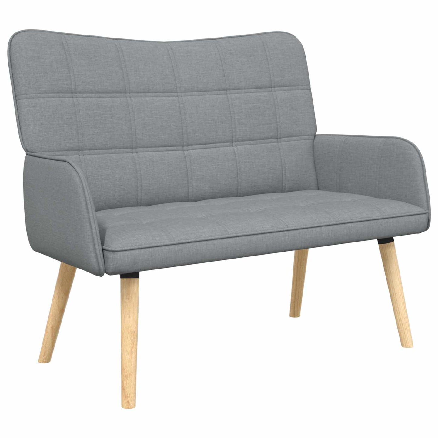 Zweisitzer Sofa Hellgrau 115 x 61 x 87 cm Stoff