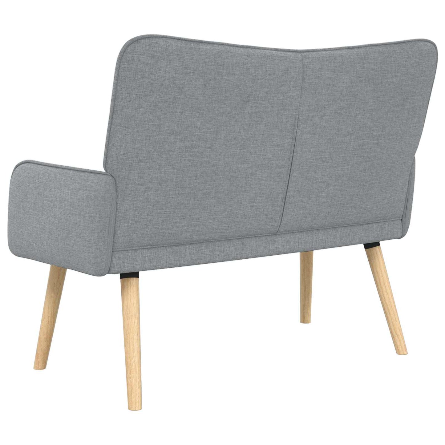 Zweisitzer Sofa Hellgrau 115 x 61 x 87 cm Stoff