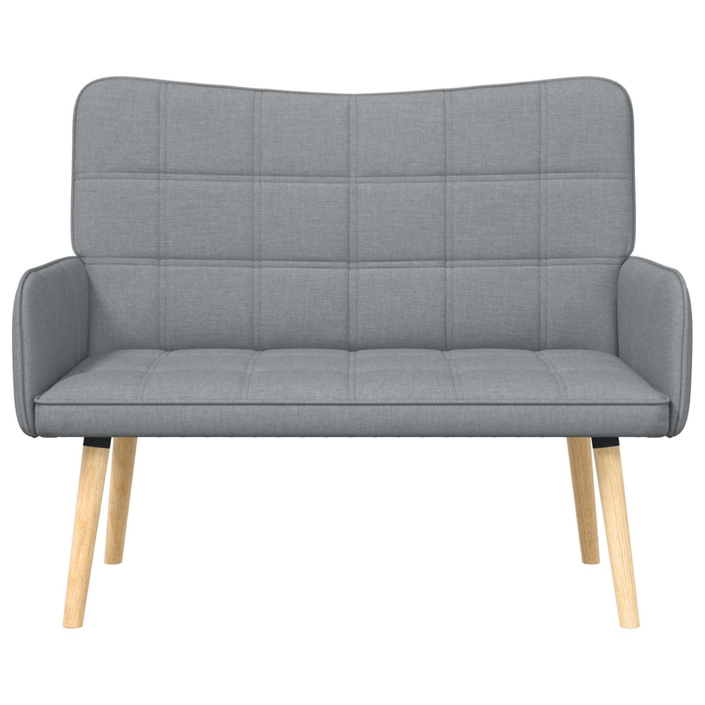 Zweisitzer Sofa Hellgrau 115 x 61 x 87 cm Stoff