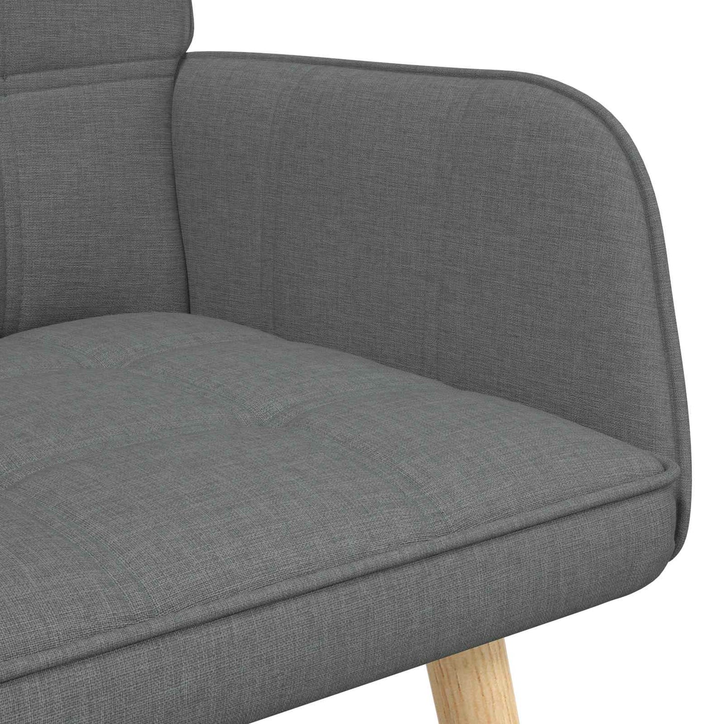 Zweisitzer Sofa Dunkelgrau 115 x 61 x 87 cm Stoff