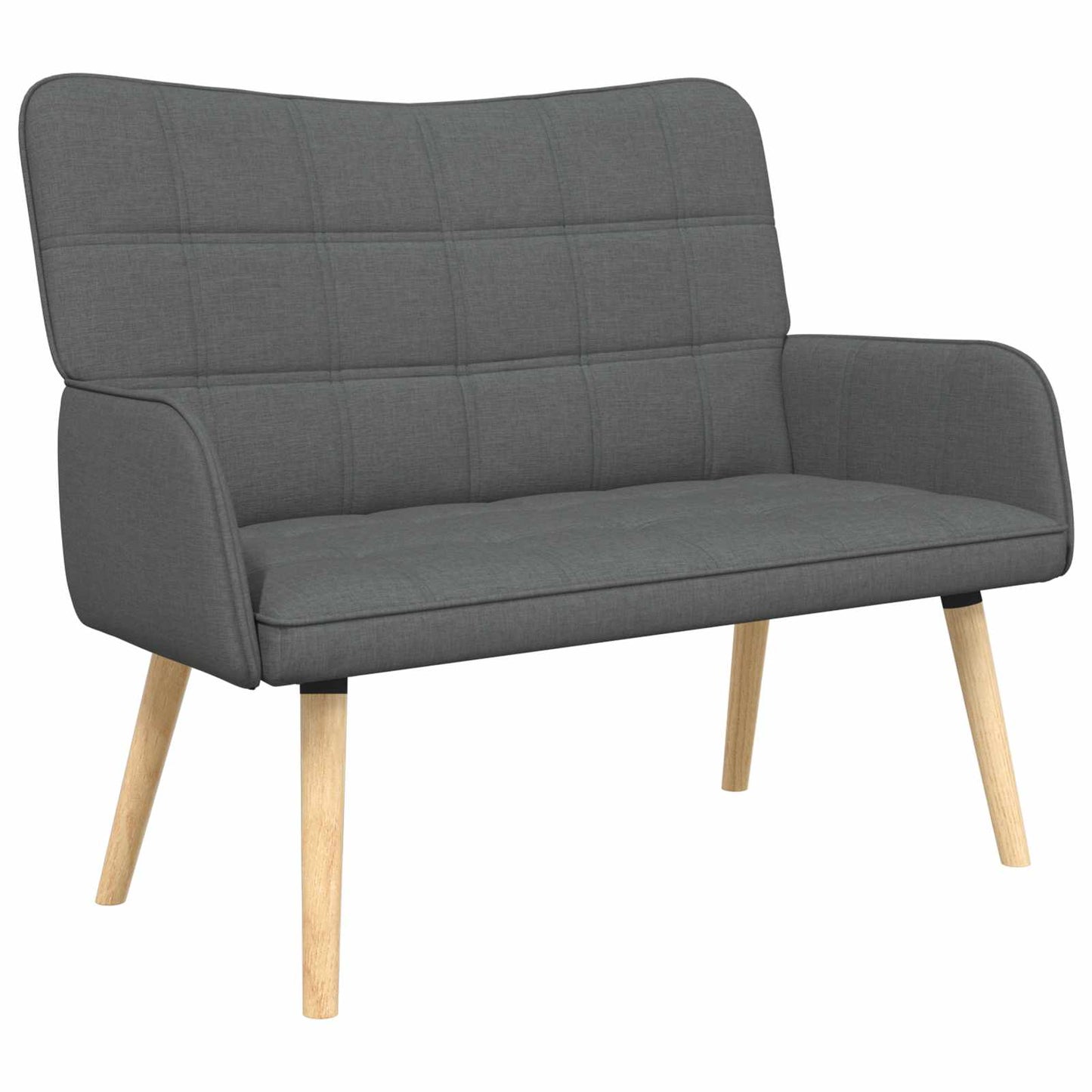Zweisitzer Sofa Dunkelgrau 115 x 61 x 87 cm Stoff
