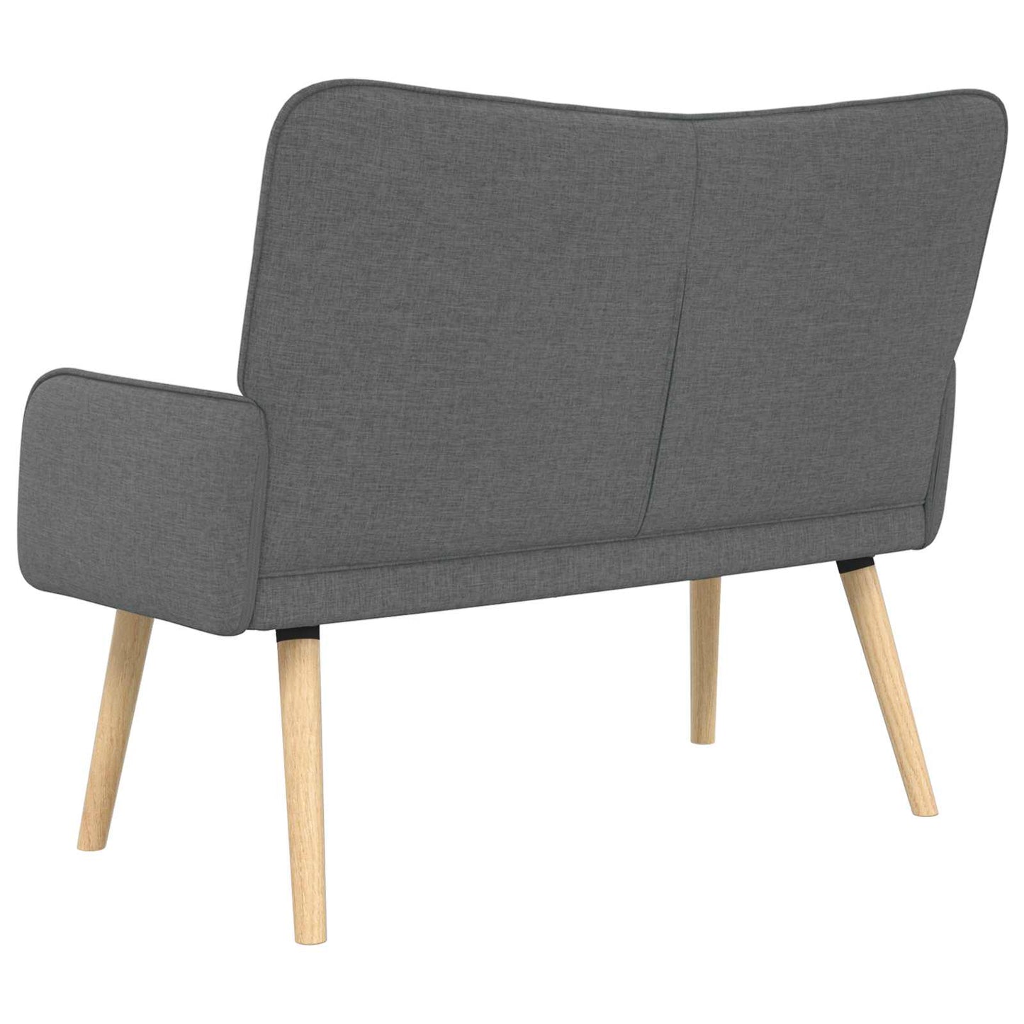 Zweisitzer Sofa Dunkelgrau 115 x 61 x 87 cm Stoff