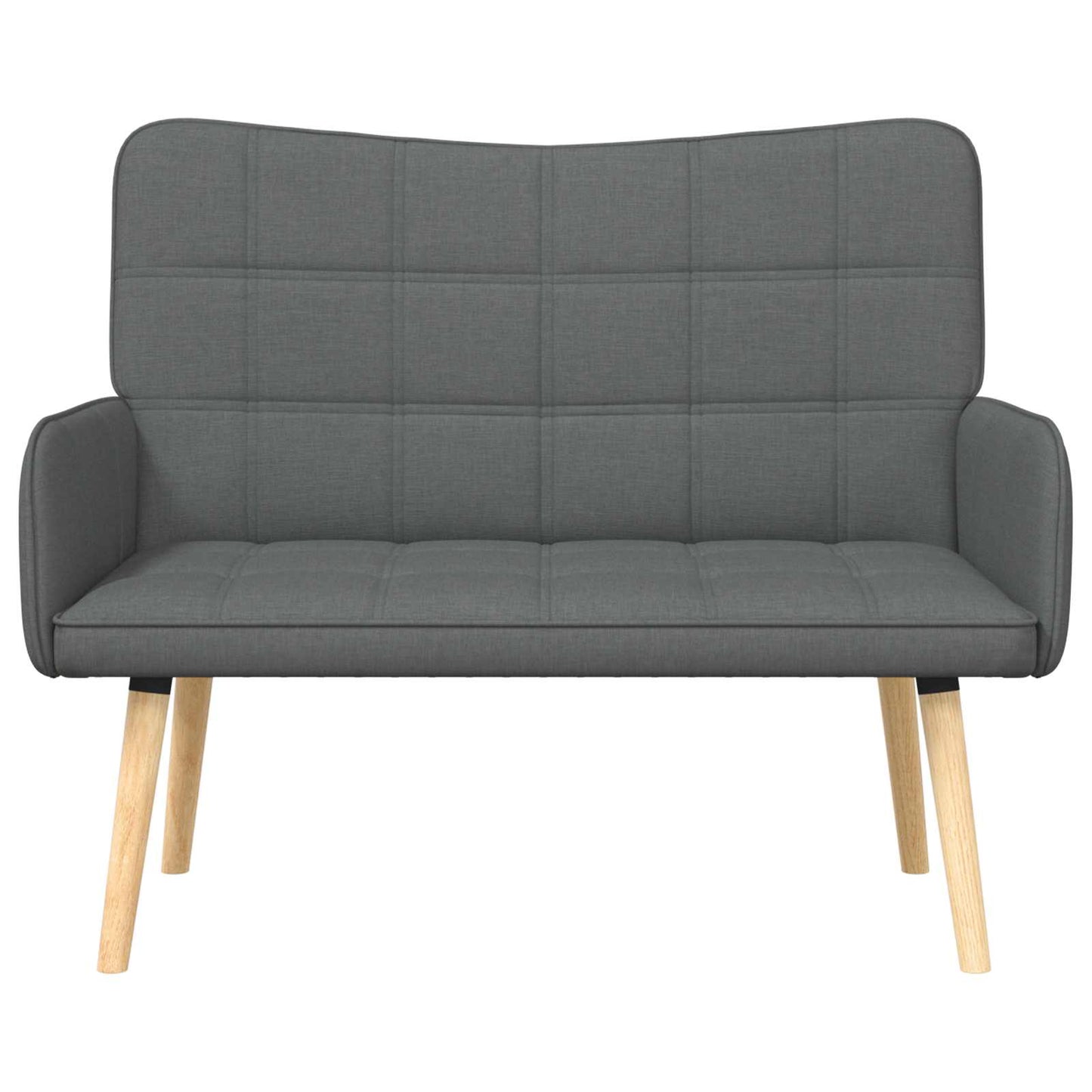 Zweisitzer Sofa Dunkelgrau 115 x 61 x 87 cm Stoff