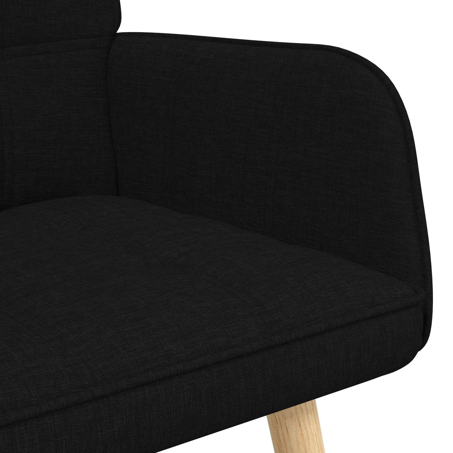 Zweisitzer Sofa Schwarz 115 x 61 x 87 cm Stoff