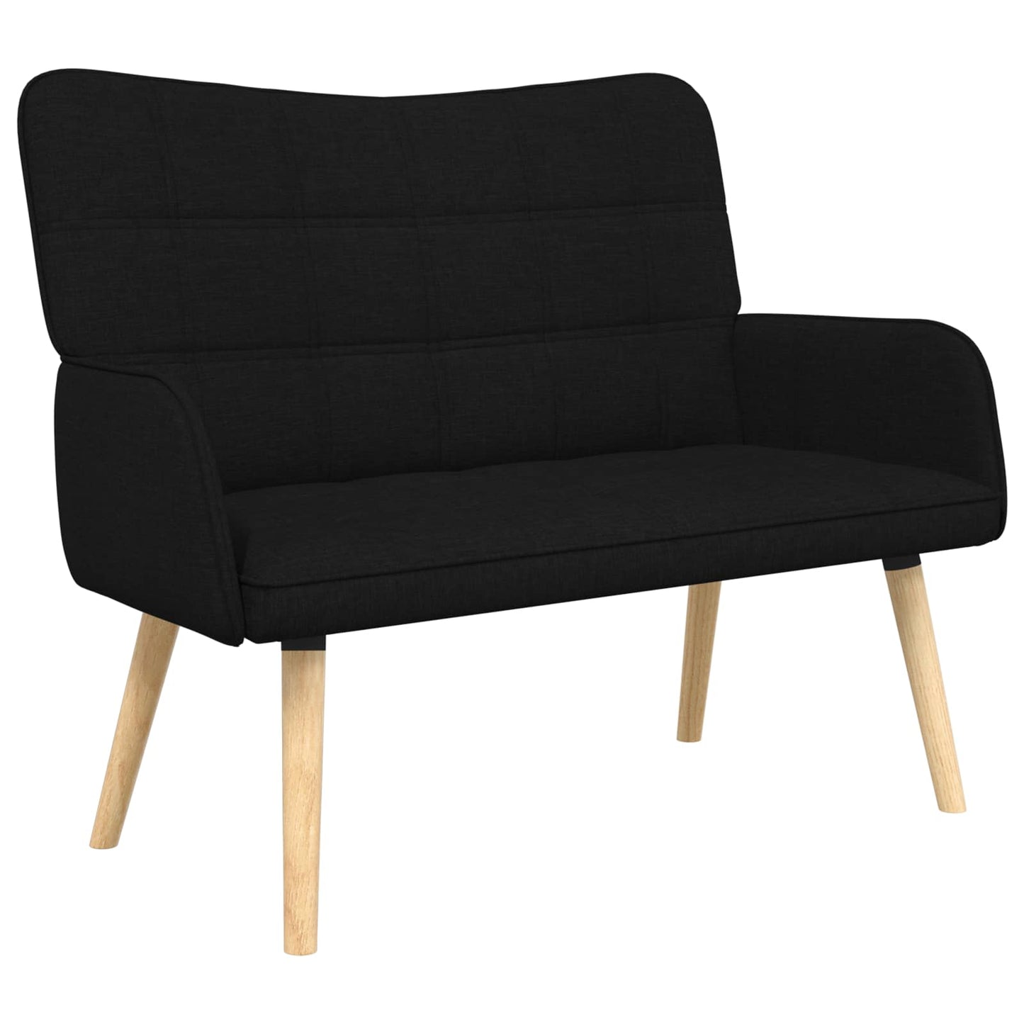 Zweisitzer Sofa Schwarz 115 x 61 x 87 cm Stoff