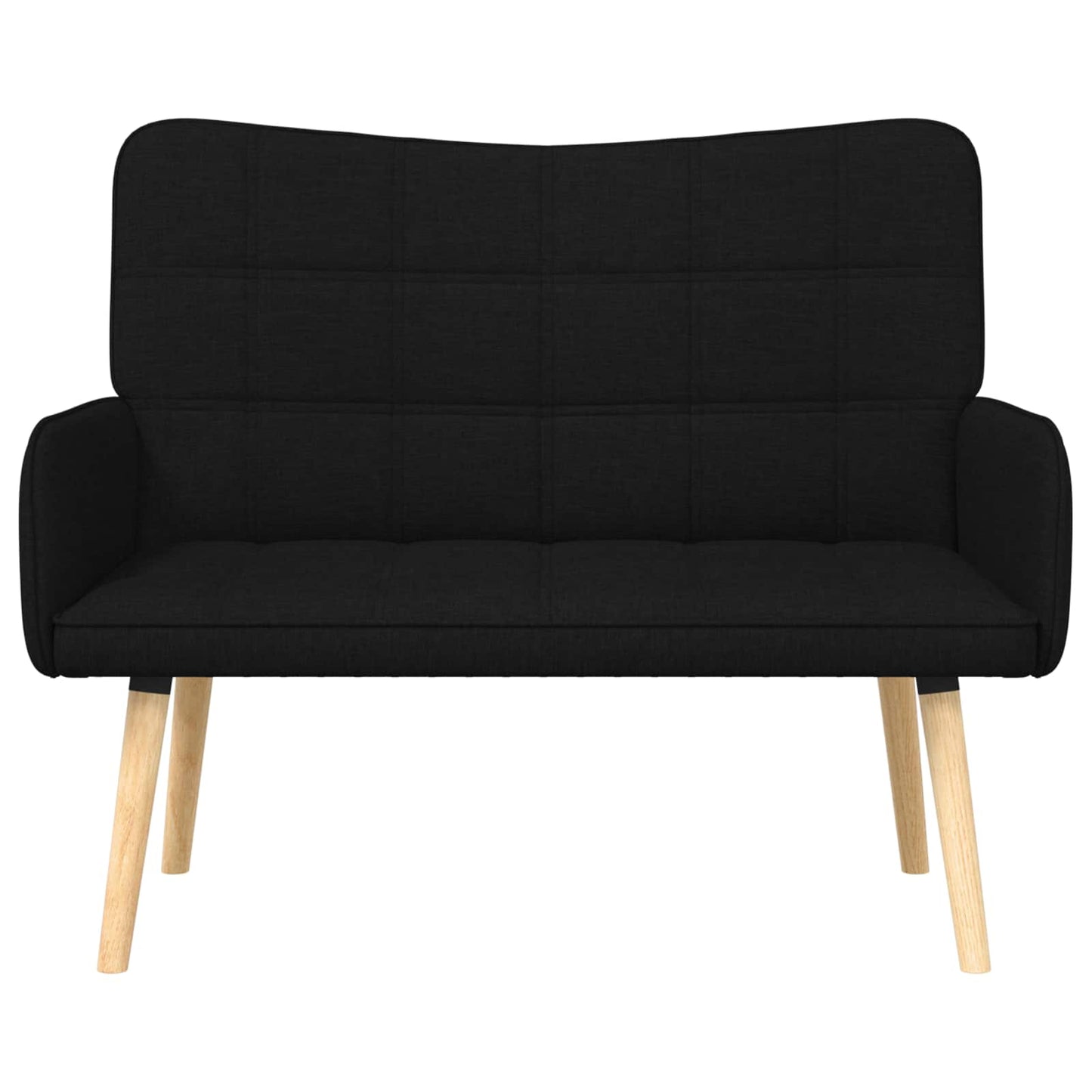 Zweisitzer Sofa Schwarz 115 x 61 x 87 cm Stoff