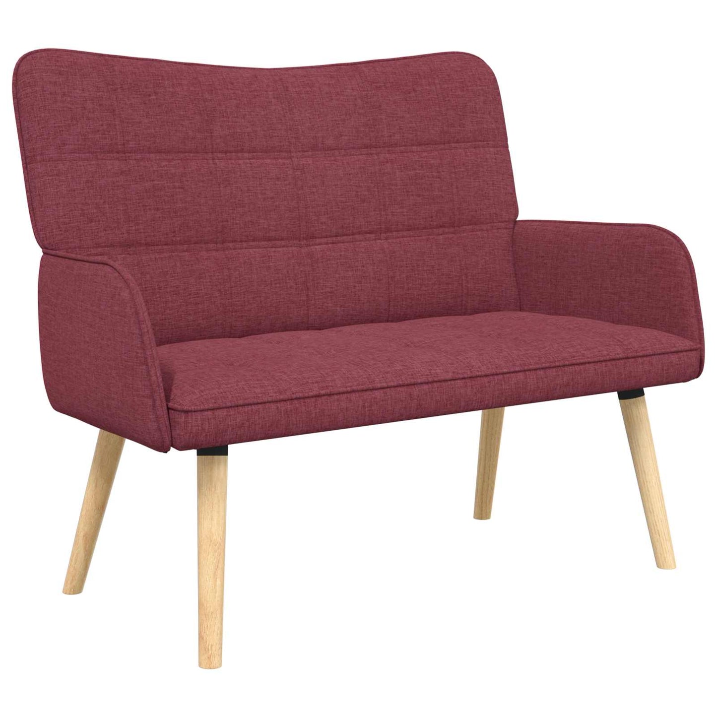 Zweisitzer Sofa Weinrot 115 x 61 x 87 cm Stoff
