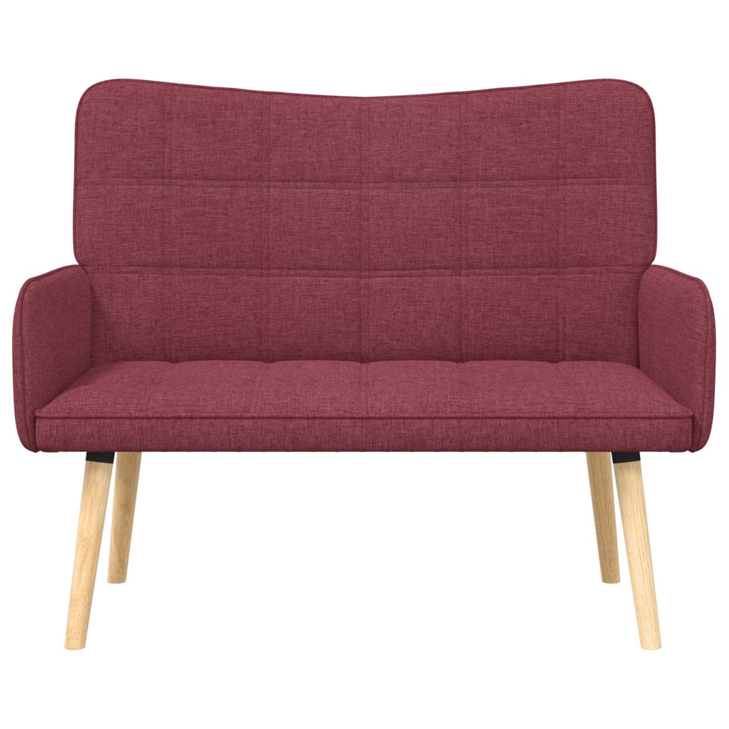 Zweisitzer Sofa Weinrot 115 x 61 x 87 cm Stoff