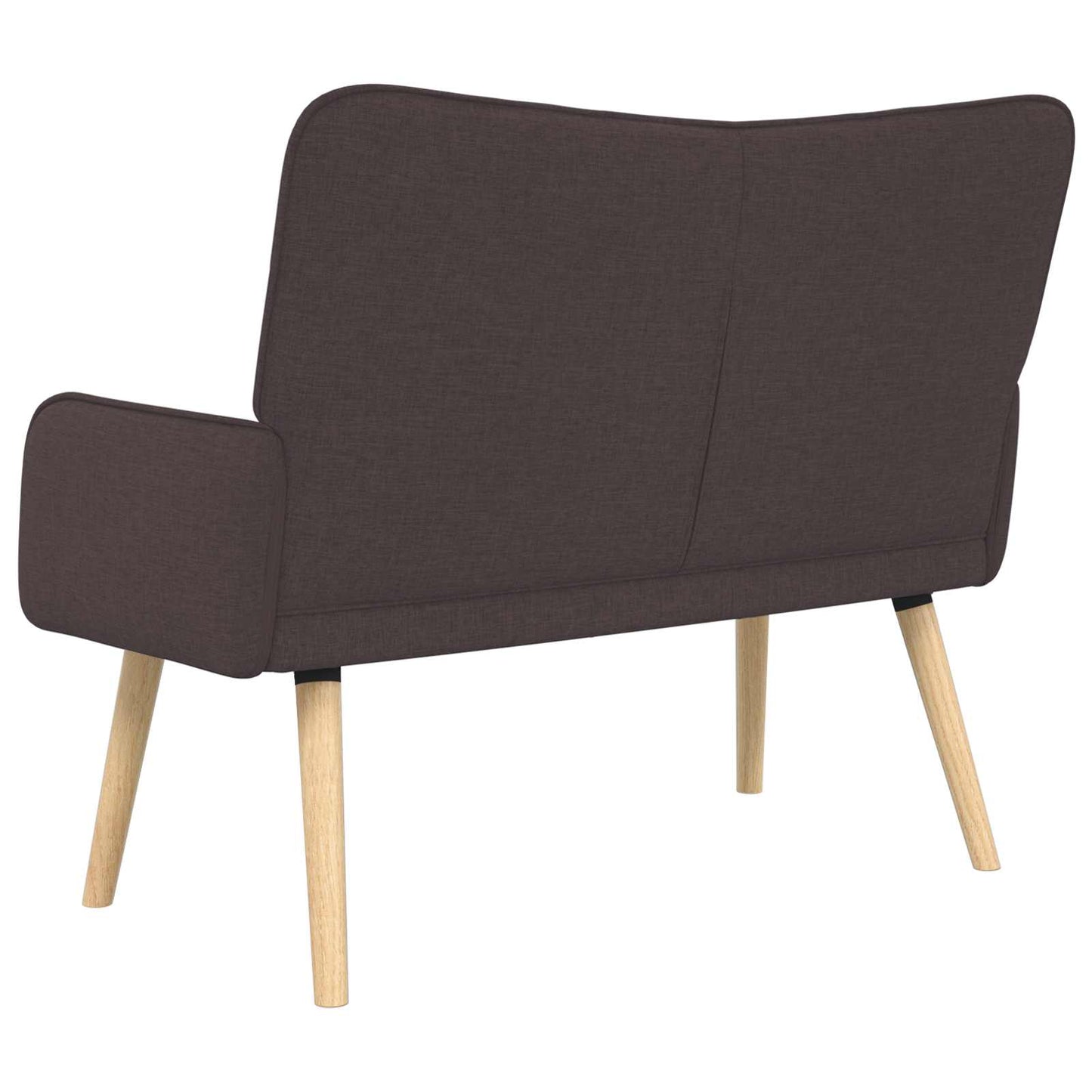 Zweisitzer Sofa Dunkelbraun 115 x 61 x 87 cm Stoff