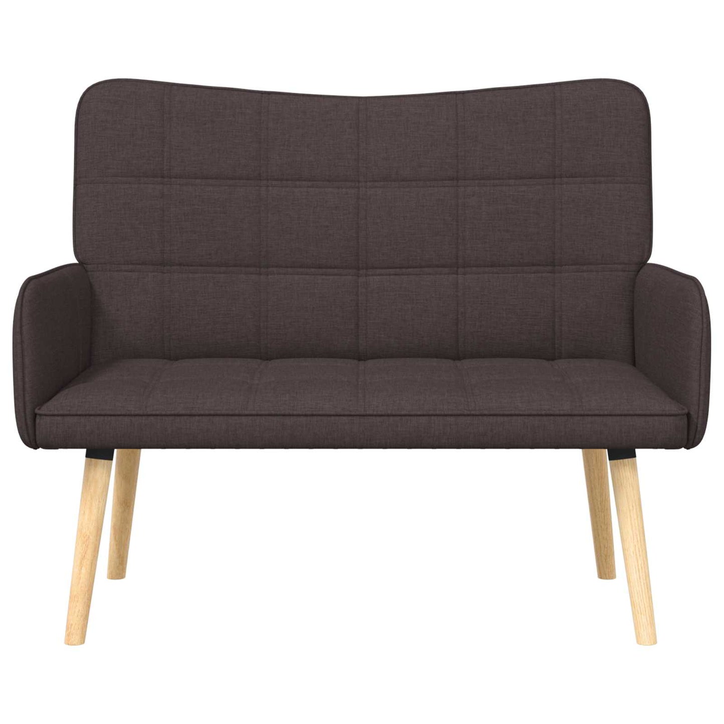 Zweisitzer Sofa Dunkelbraun 115 x 61 x 87 cm Stoff