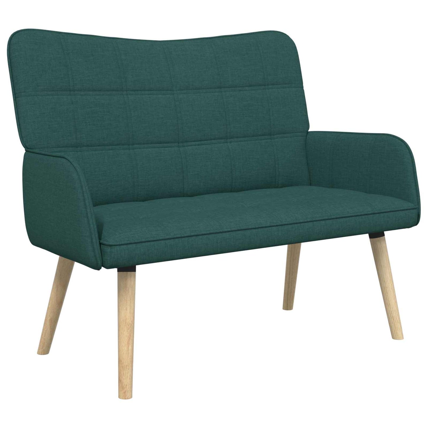 Zweisitzer Sofa Dunkelgrün 115 x 61 x 87 cm Stoff