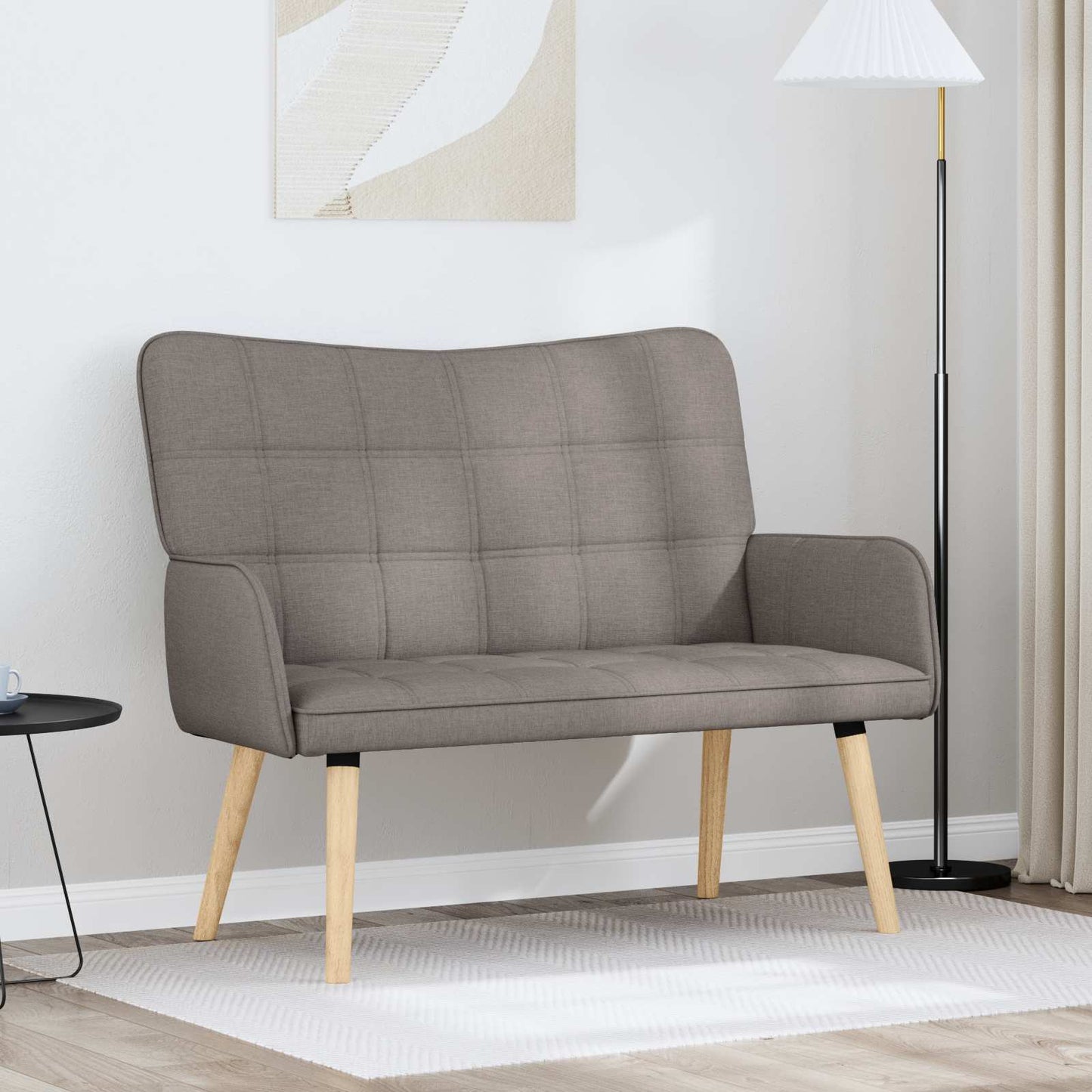 Zweisitzer Sofa Taupe 115 x 61 x 87 cm Stoff