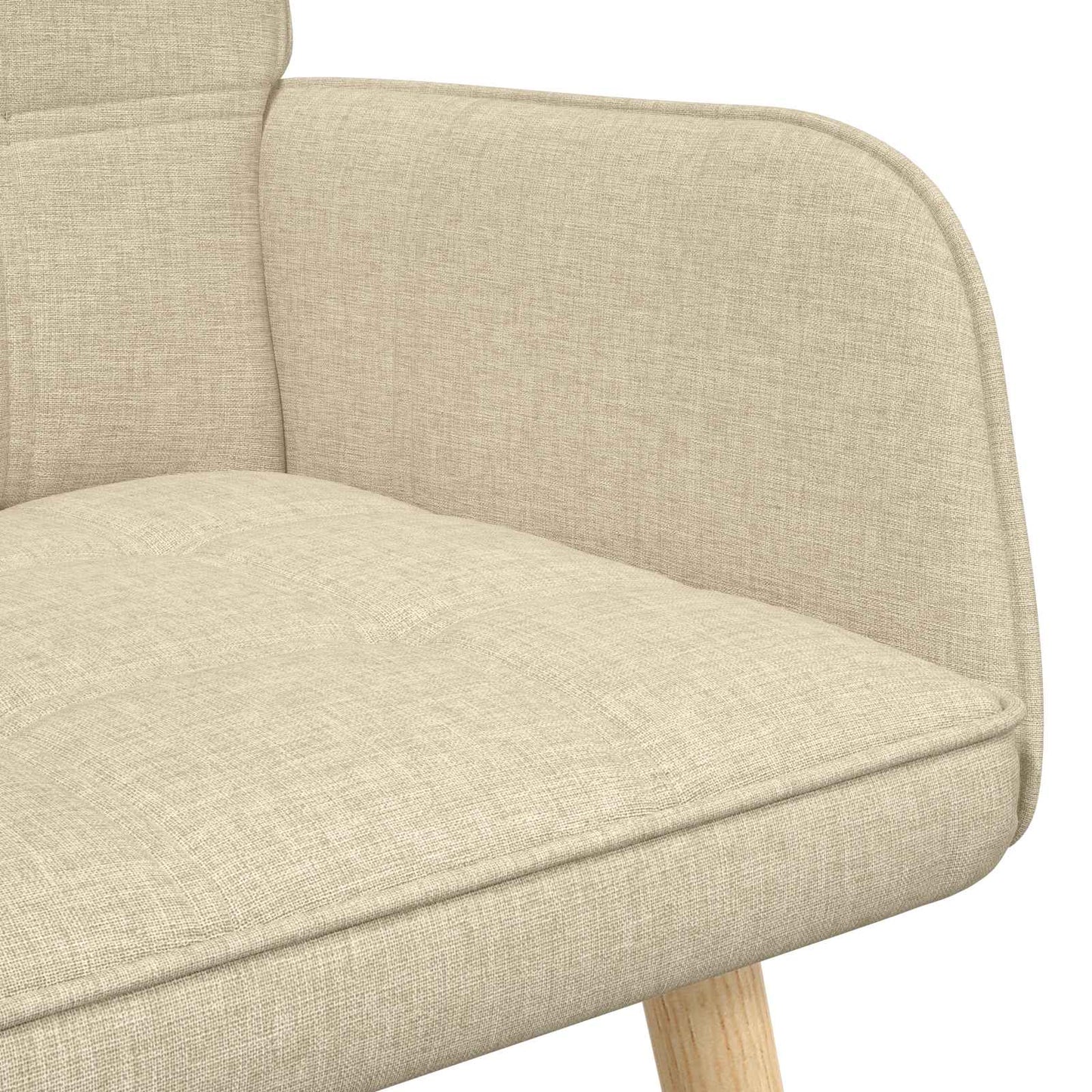 Zweisitzer Sofa Creme 115 x 61 x 87 cm Stoff