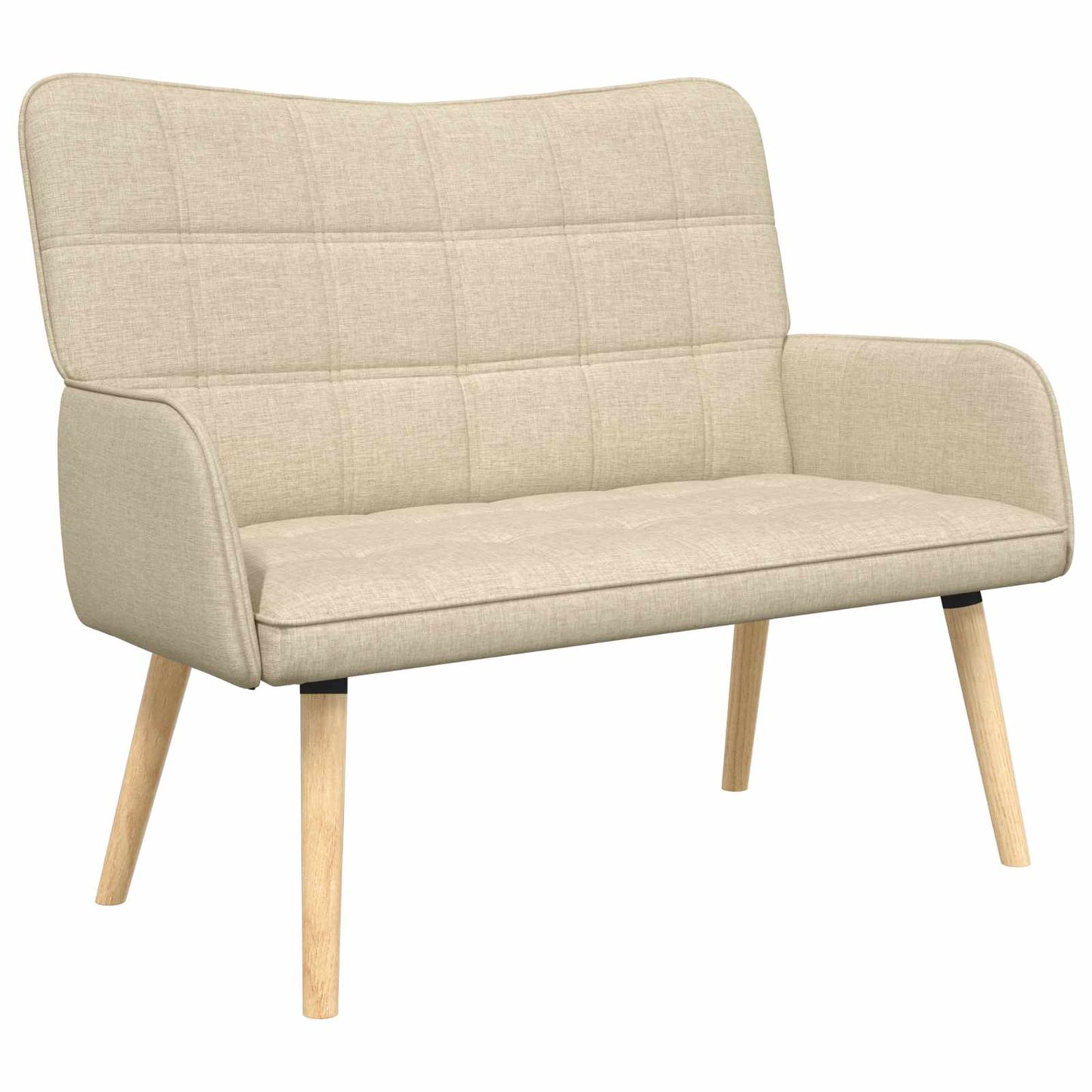 Zweisitzer Sofa Creme 115 x 61 x 87 cm Stoff