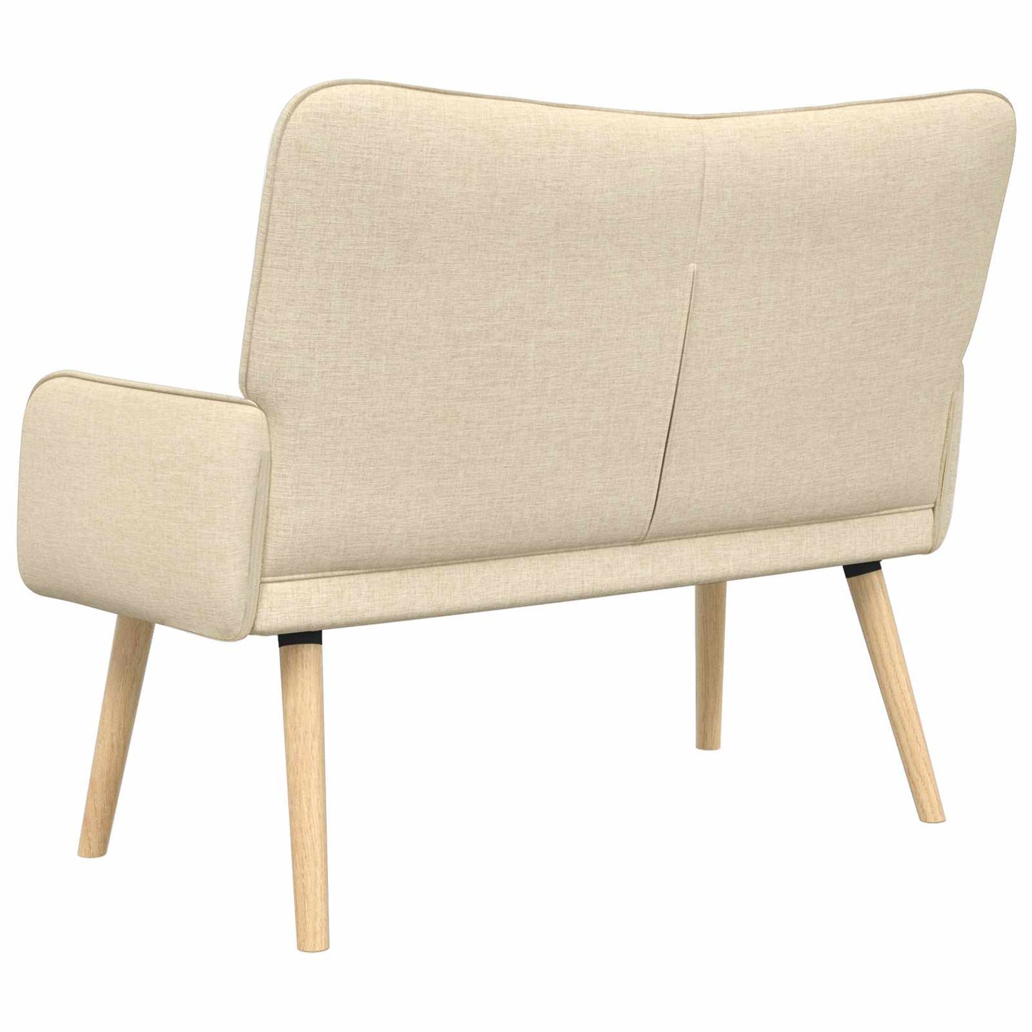 Zweisitzer Sofa Creme 115 x 61 x 87 cm Stoff