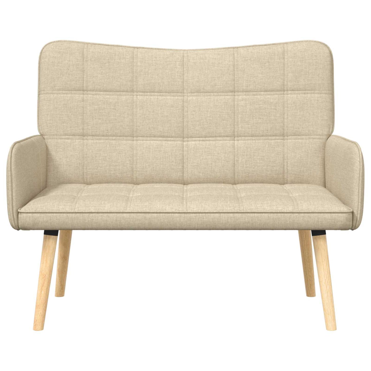 Zweisitzer Sofa Creme 115 x 61 x 87 cm Stoff