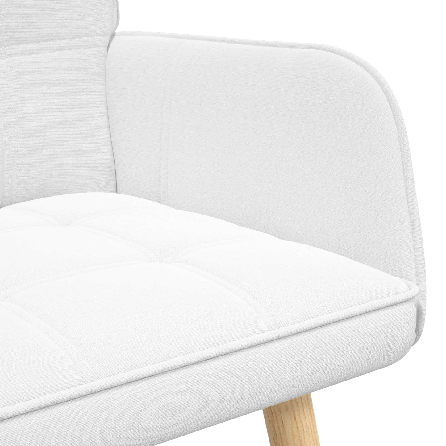 Zweisitzer Sofa Weiß 115 x 61 x 87 cm Stoff