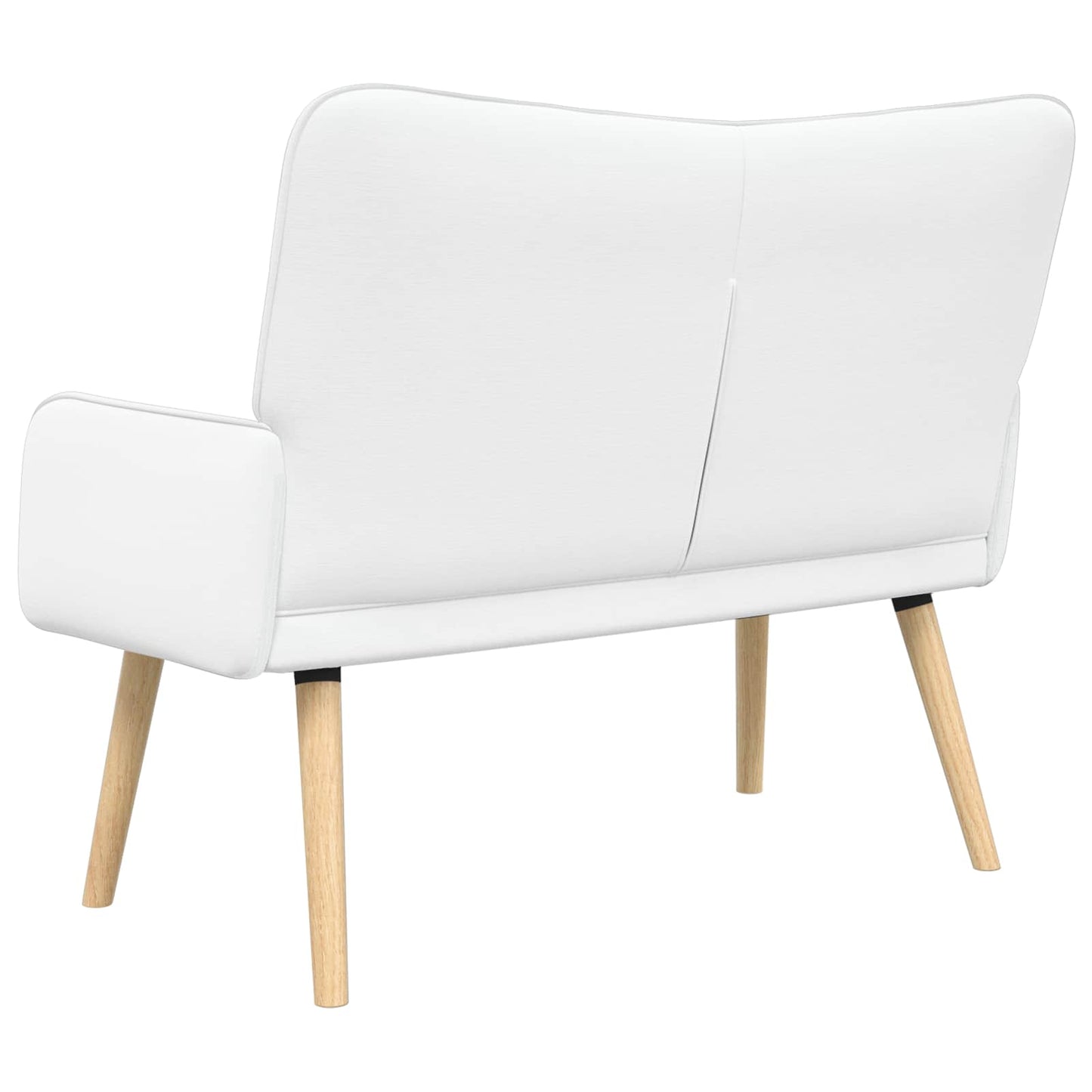 Zweisitzer Sofa Weiß 115 x 61 x 87 cm Stoff