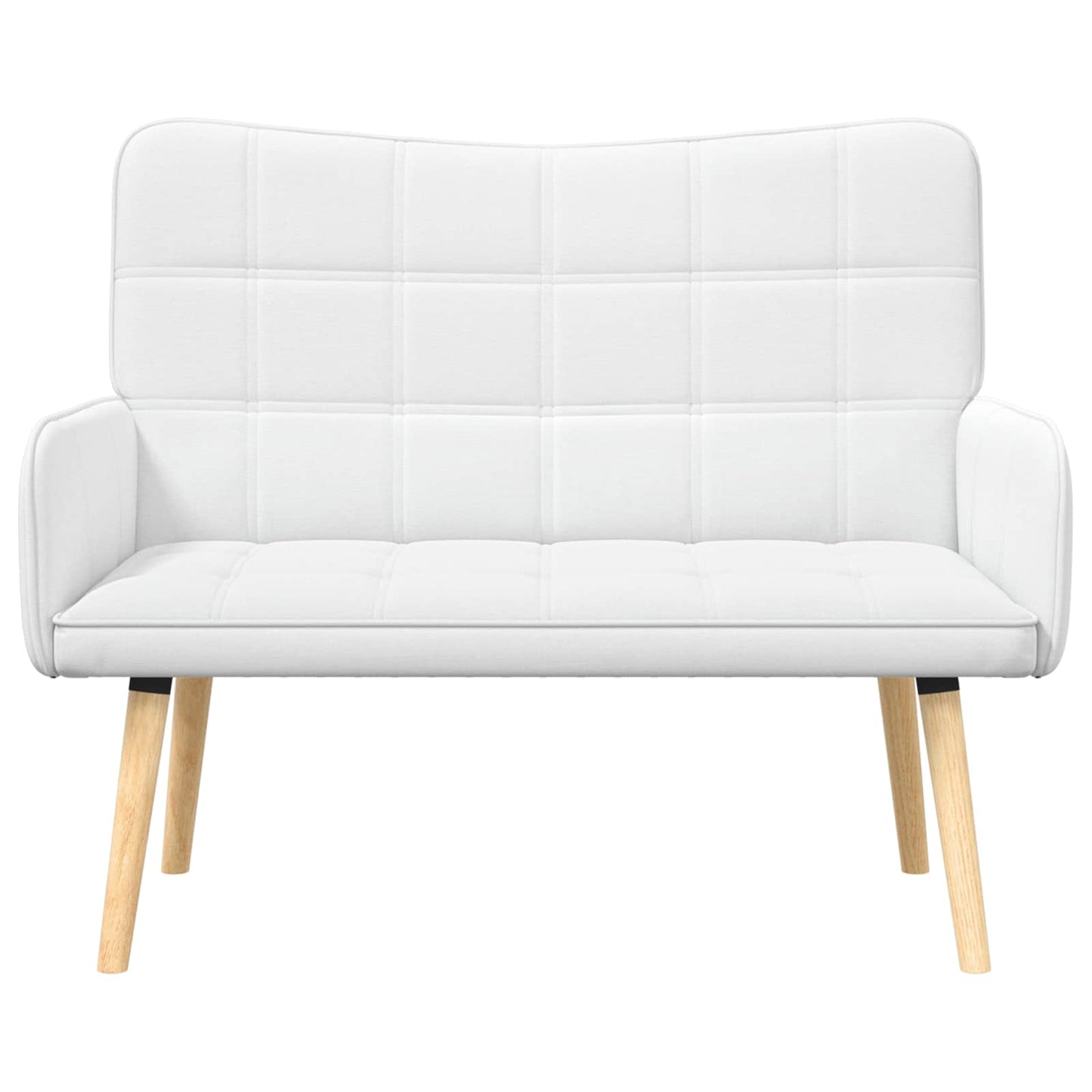 Zweisitzer Sofa Weiß 115 x 61 x 87 cm Stoff