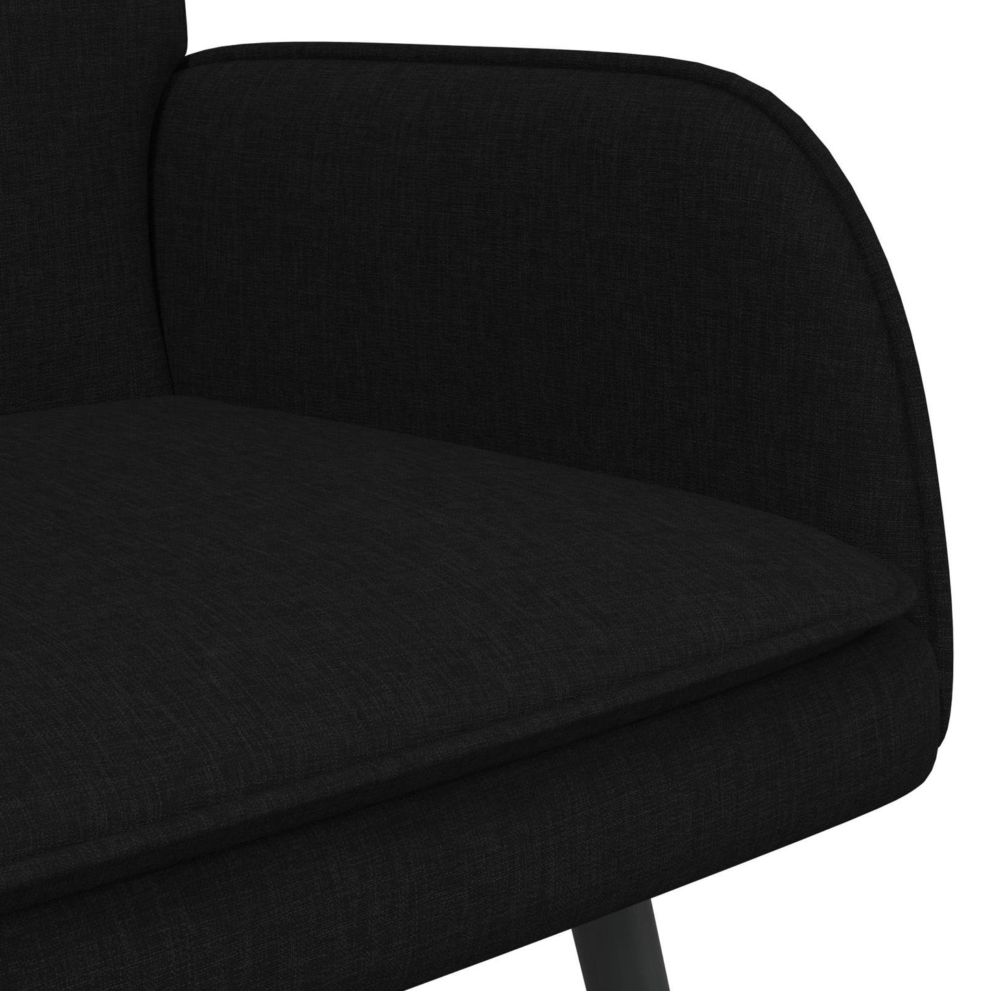 2-Sitzer Sofa Schwarz 115 x 61 x 87 cm Stoff