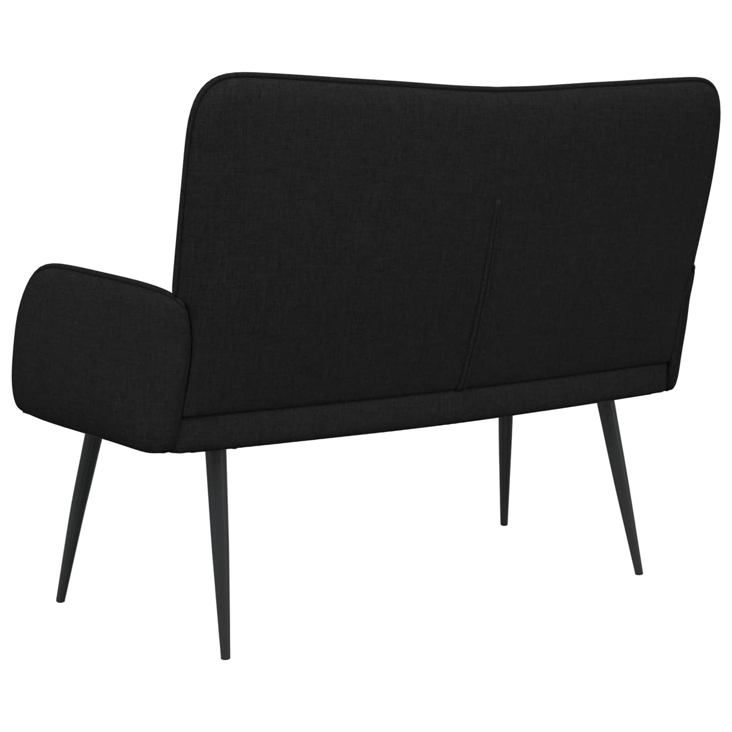 2-Sitzer Sofa Schwarz 115 x 61 x 87 cm Stoff