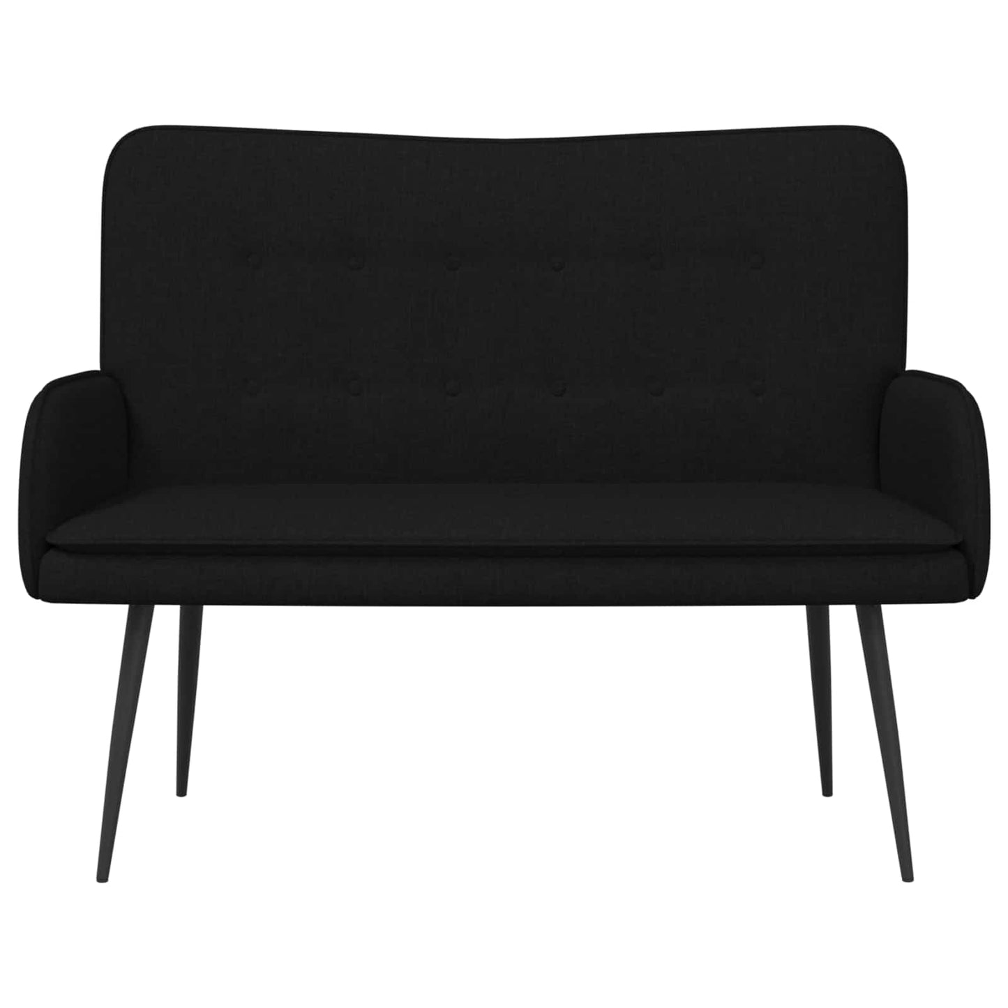 2-Sitzer Sofa Schwarz 115 x 61 x 87 cm Stoff