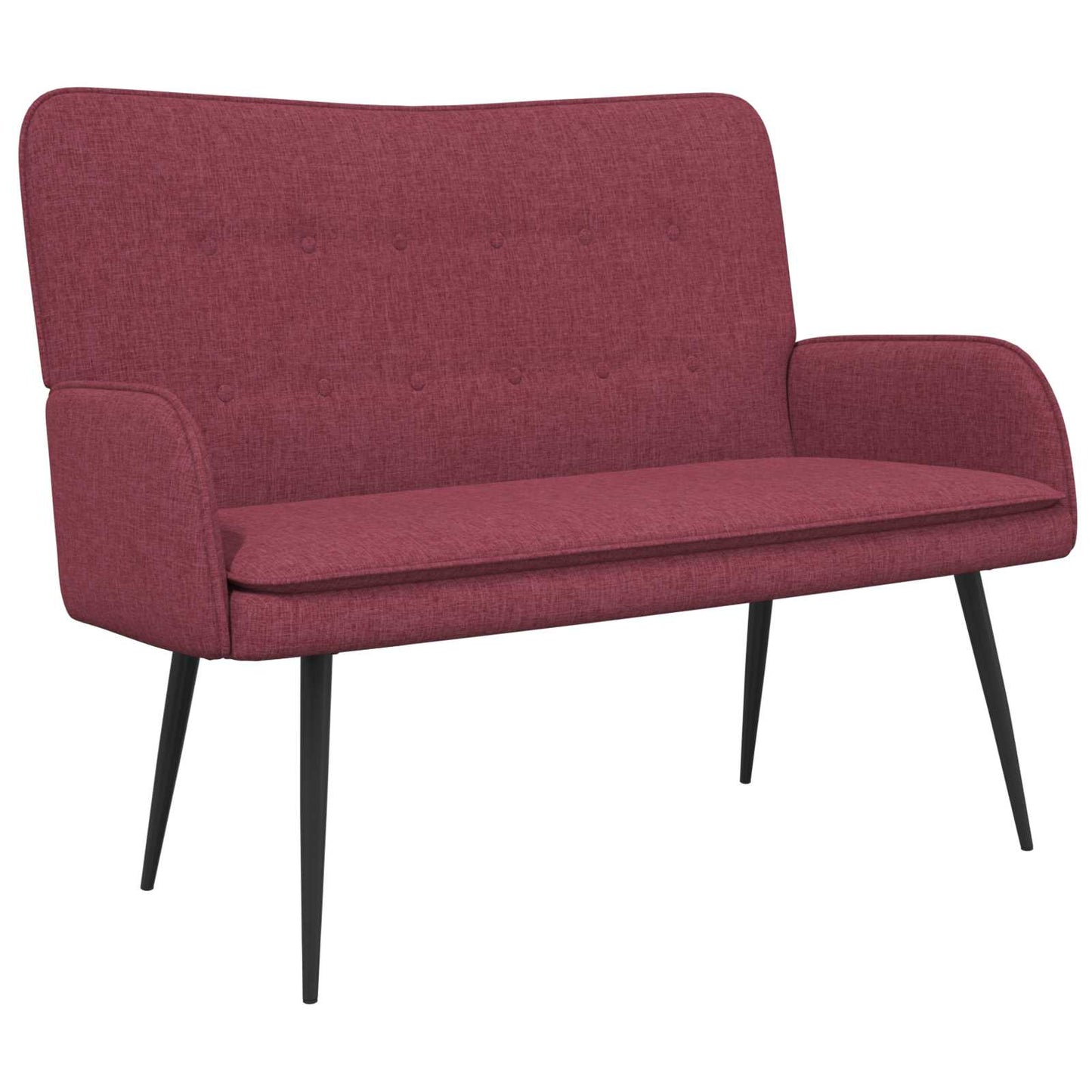 2-Sitzer Sofa Weinrot 115 x 61 x 87 cm Stoff