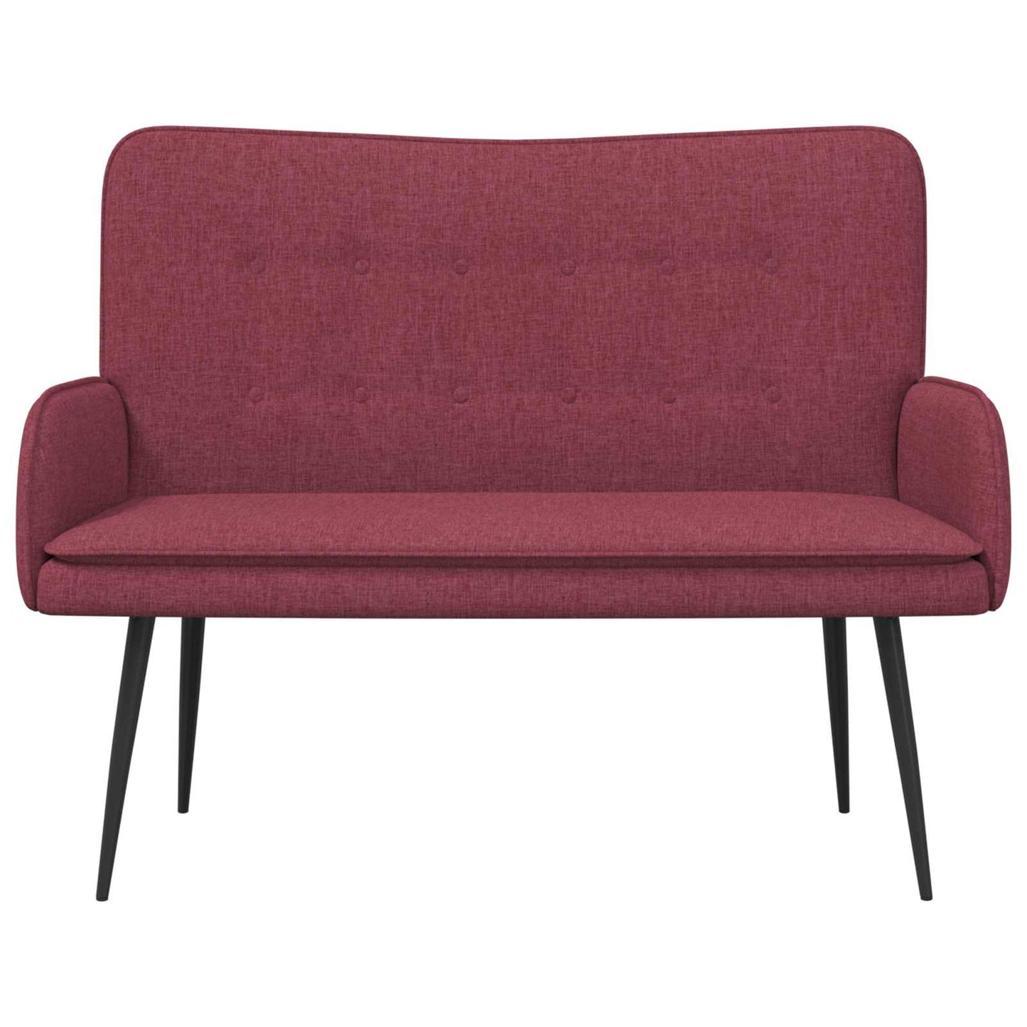 2-Sitzer Sofa Weinrot 115 x 61 x 87 cm Stoff