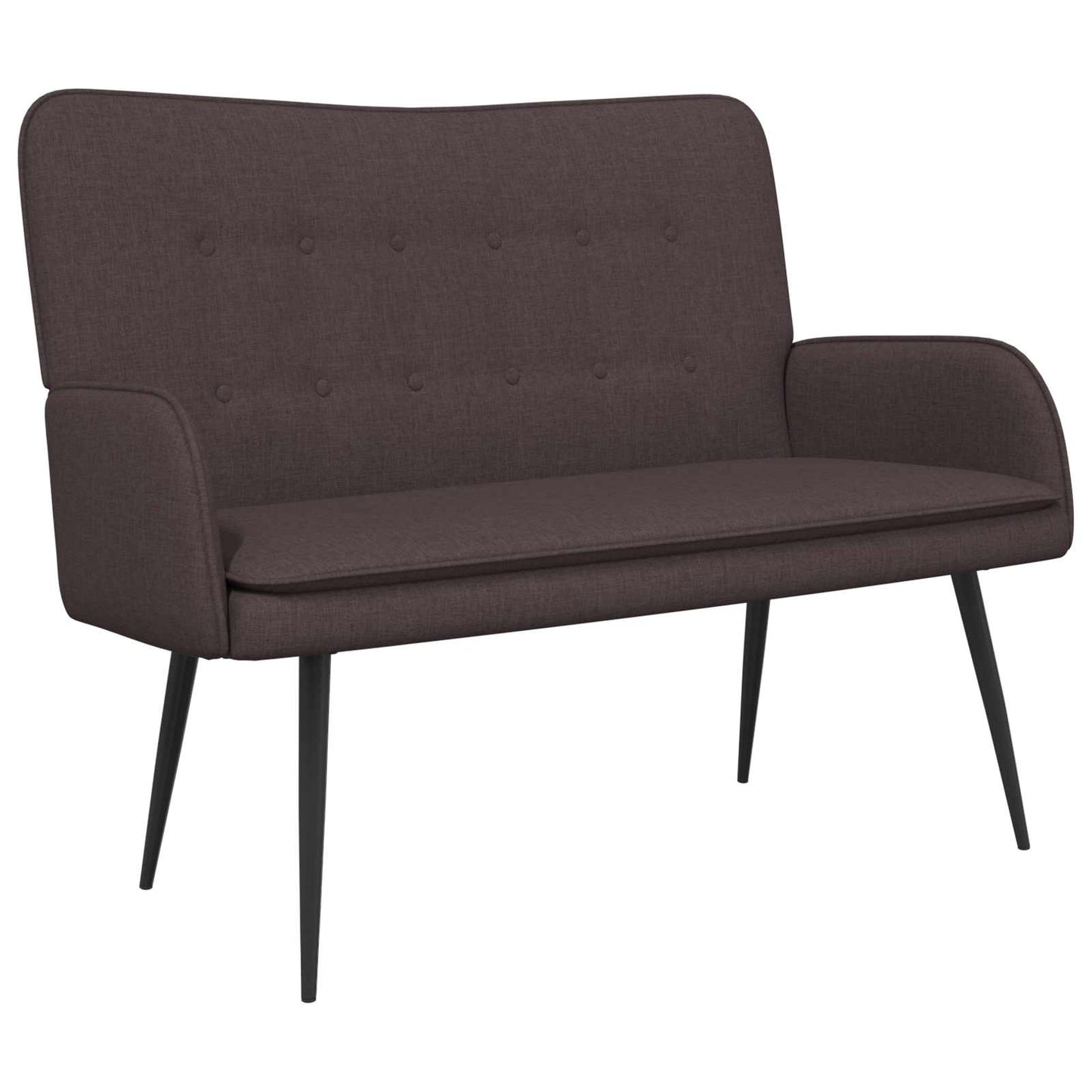 2-Sitzer Sofa Dunkelbraun 115 x 61 x 87 cm Stoff