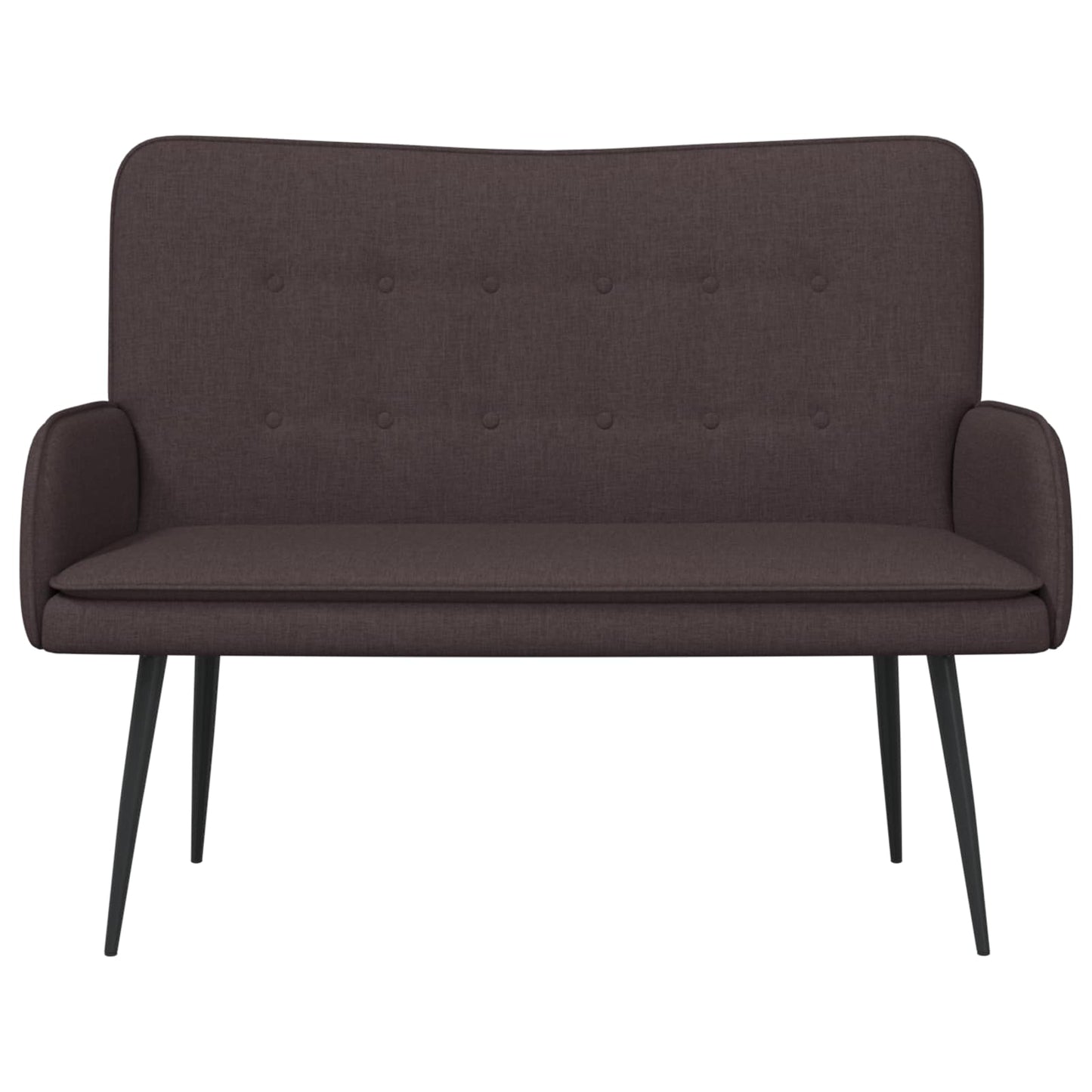 2-Sitzer Sofa Dunkelbraun 115 x 61 x 87 cm Stoff