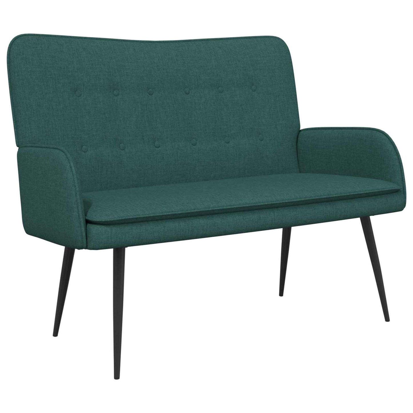 2-Sitzer Sofa Dunkelgrün 115 x 61 x 87 cm Stoff