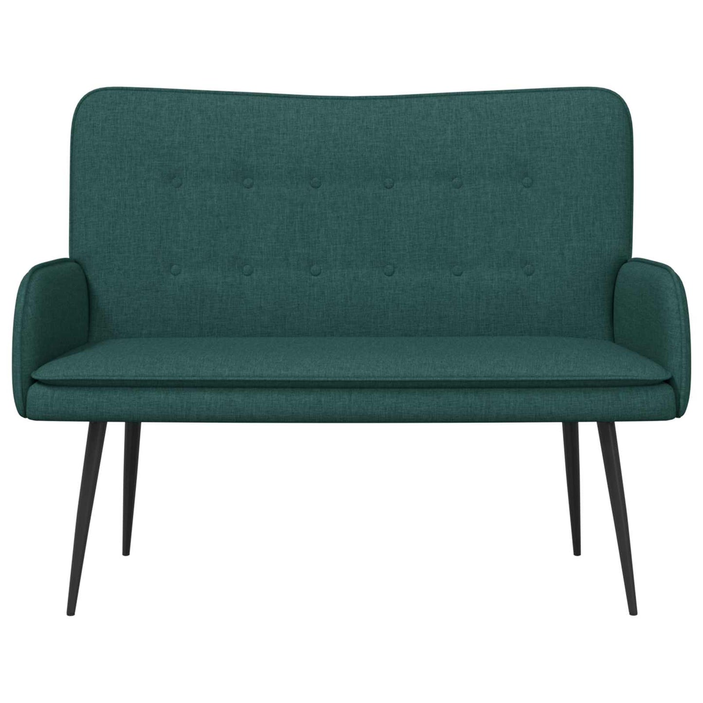 2-Sitzer Sofa Dunkelgrün 115 x 61 x 87 cm Stoff