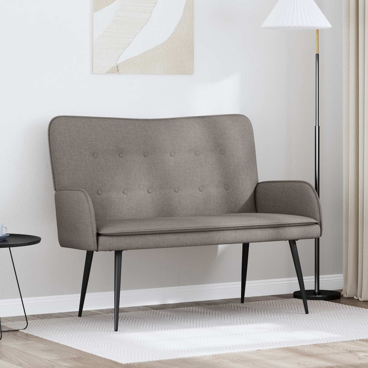 2-Sitzer Sofa Taupe 115 x 61 x 87 cm Stoff