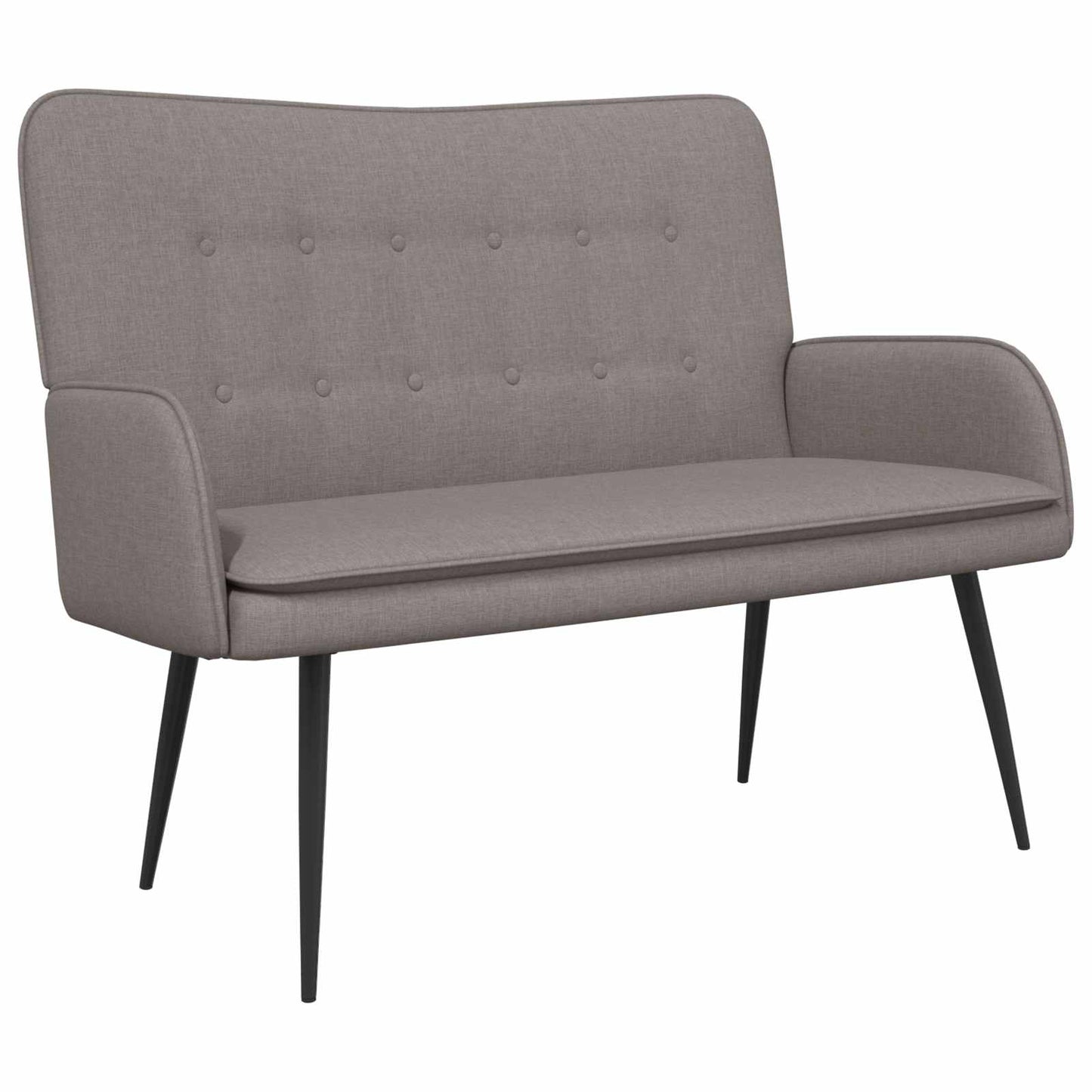 2-Sitzer Sofa Taupe 115 x 61 x 87 cm Stoff