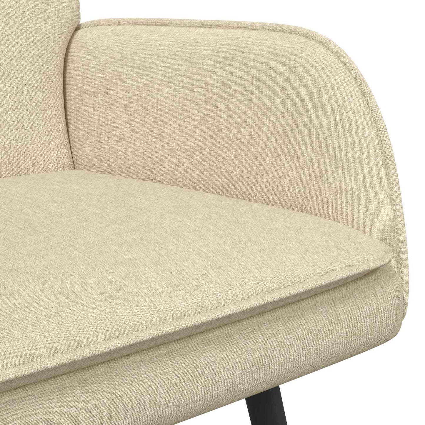 2-Sitzer Sofa Creme 115 x 61 x 87 cm Stoff
