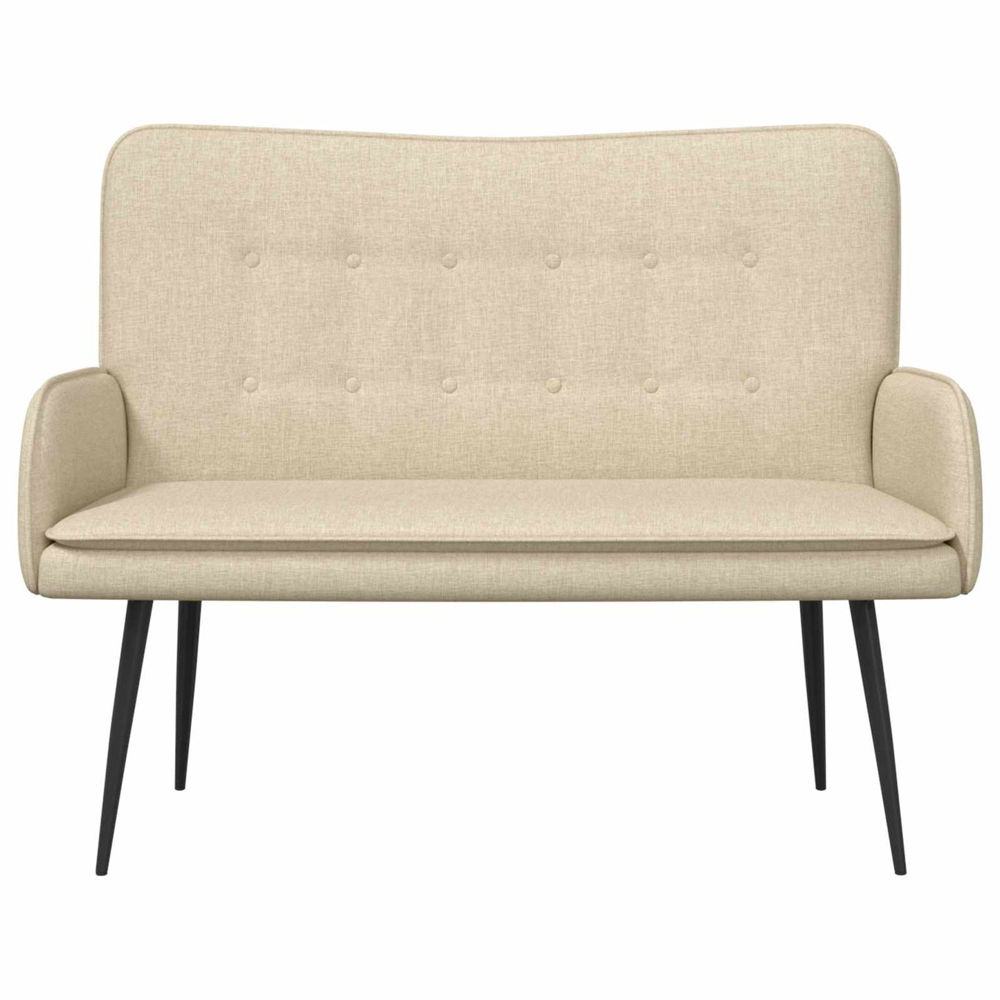 2-Sitzer Sofa Creme 115 x 61 x 87 cm Stoff