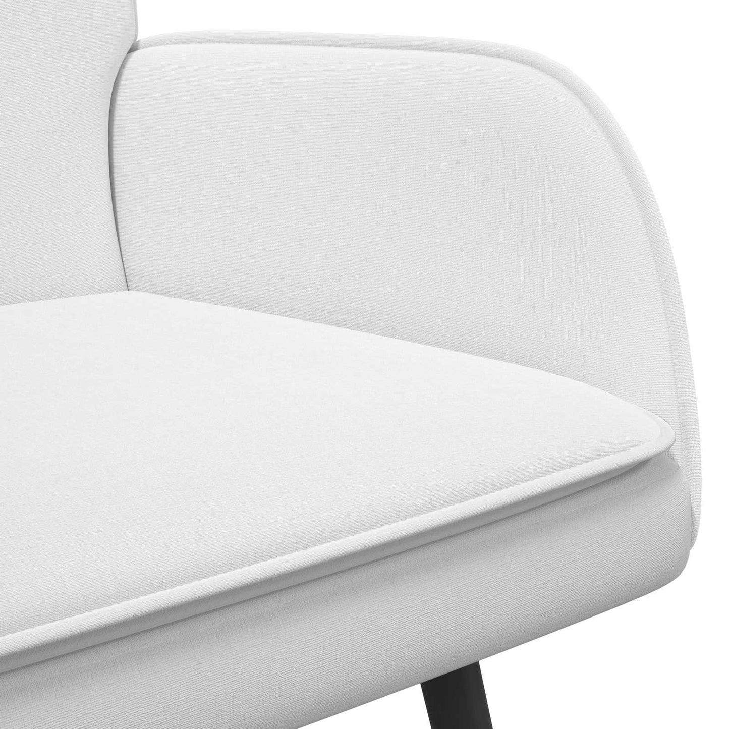 2-Sitzer Sofa Weiß 115 x 61 x 87 cm Stoff