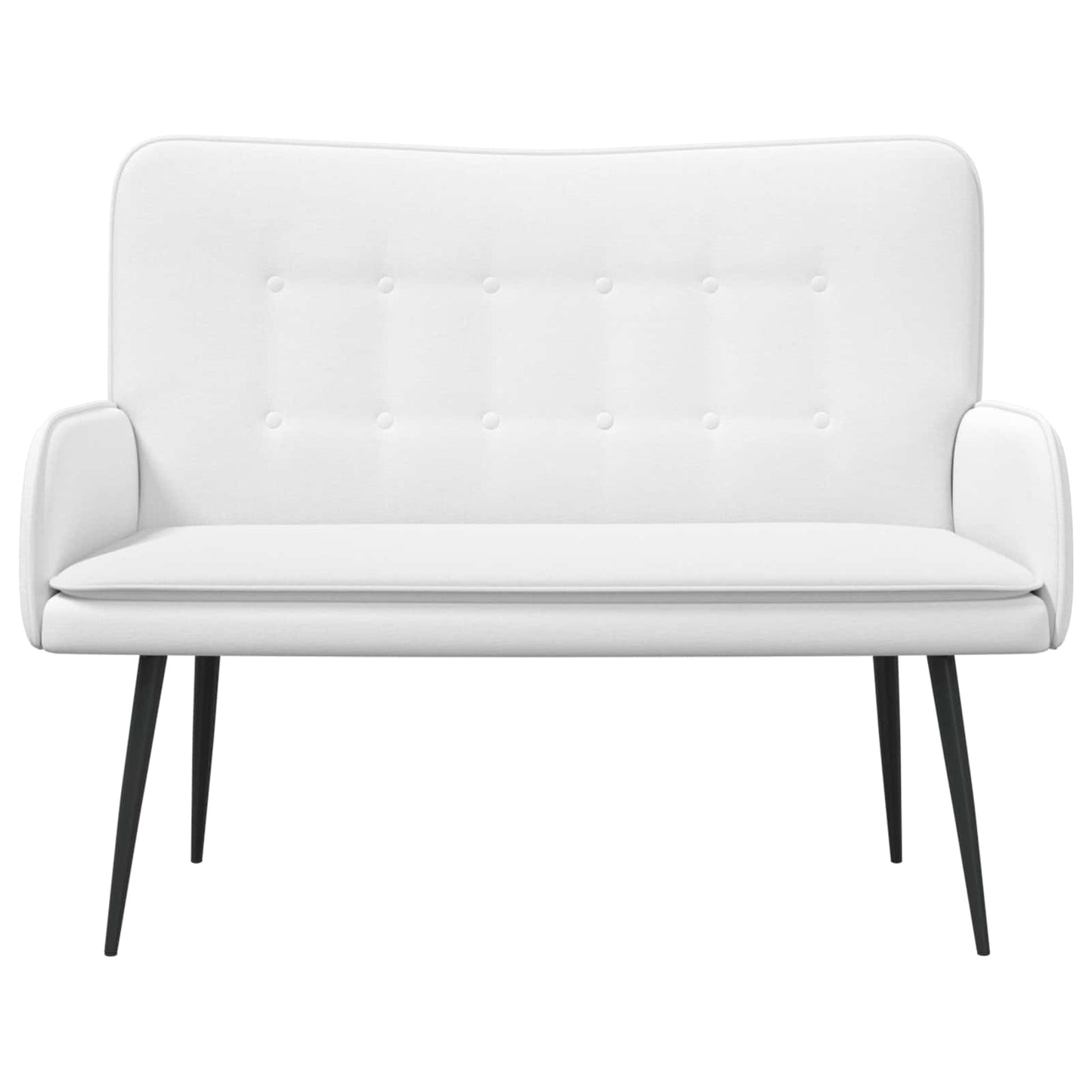 2-Sitzer Sofa Weiß 115 x 61 x 87 cm Stoff