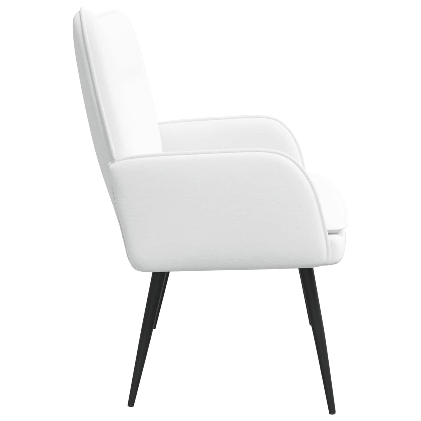 2-Sitzer Sofa Weiß 115 x 61 x 87 cm Stoff