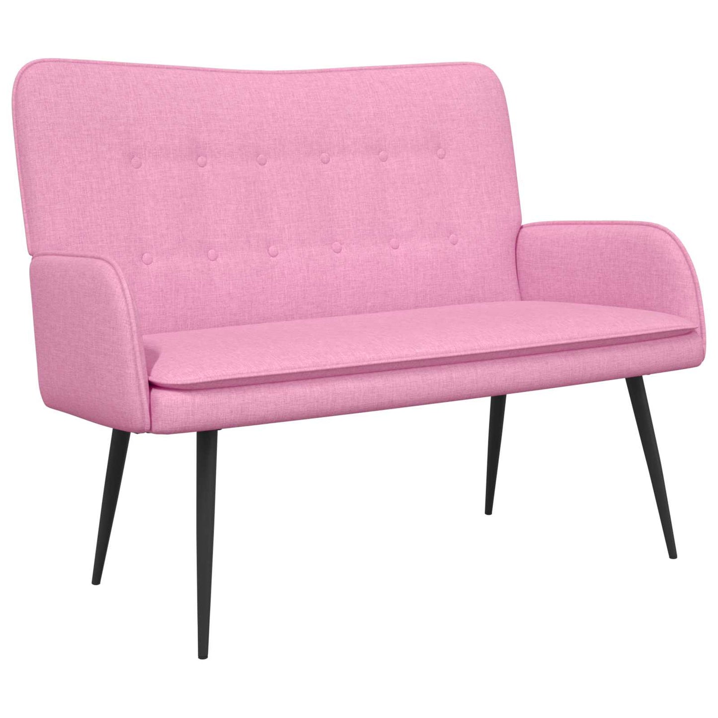 2-Sitzer Sofa Rosa 115 x 61 x 87 cm Stoff