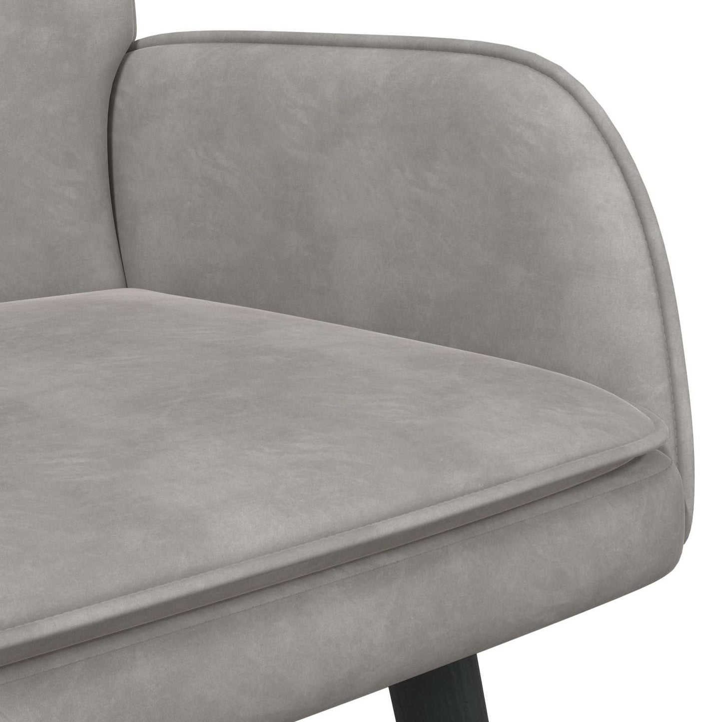 Zweisitzer Sofa Hellgrau 115 x 61 x 87 cm Samt
