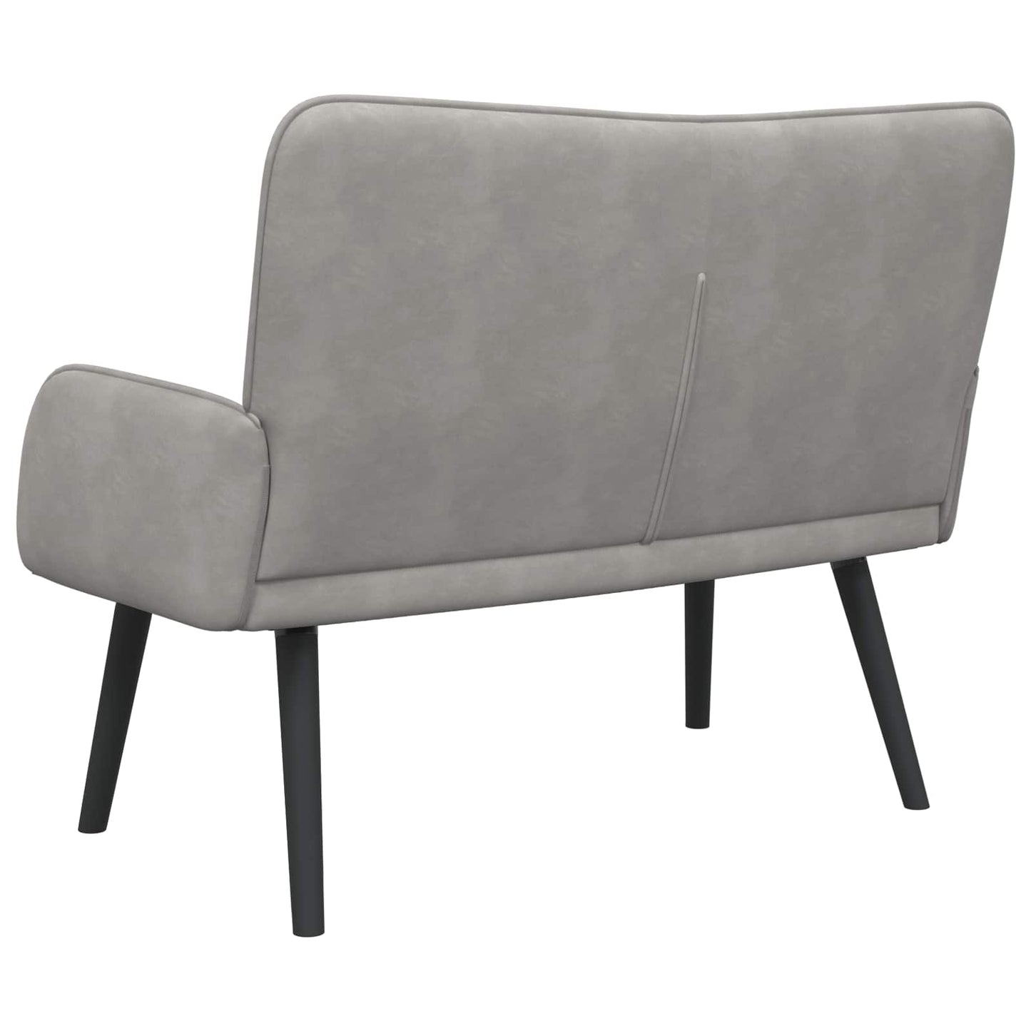 Zweisitzer Sofa Hellgrau 115 x 61 x 87 cm Samt